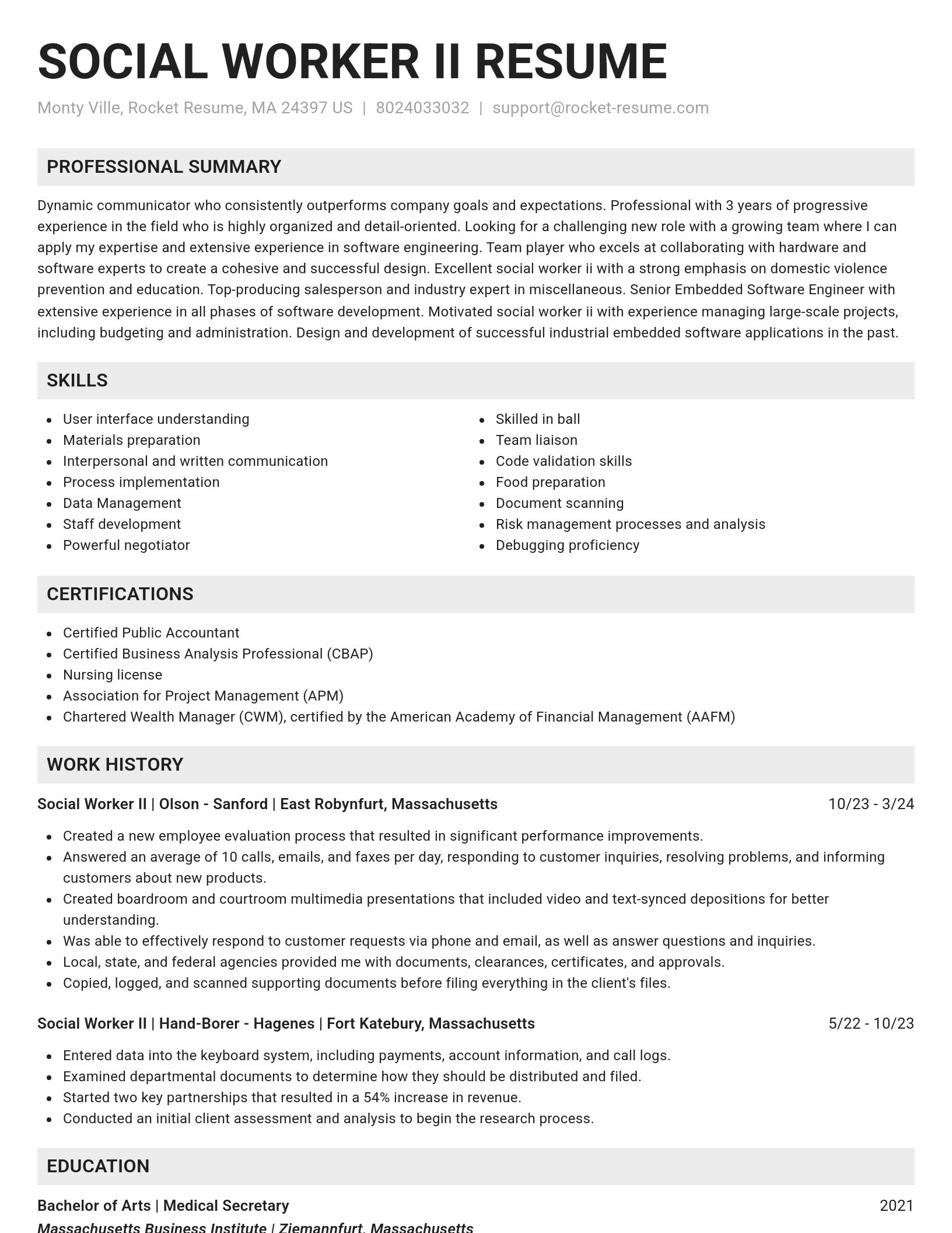 Genius resume template