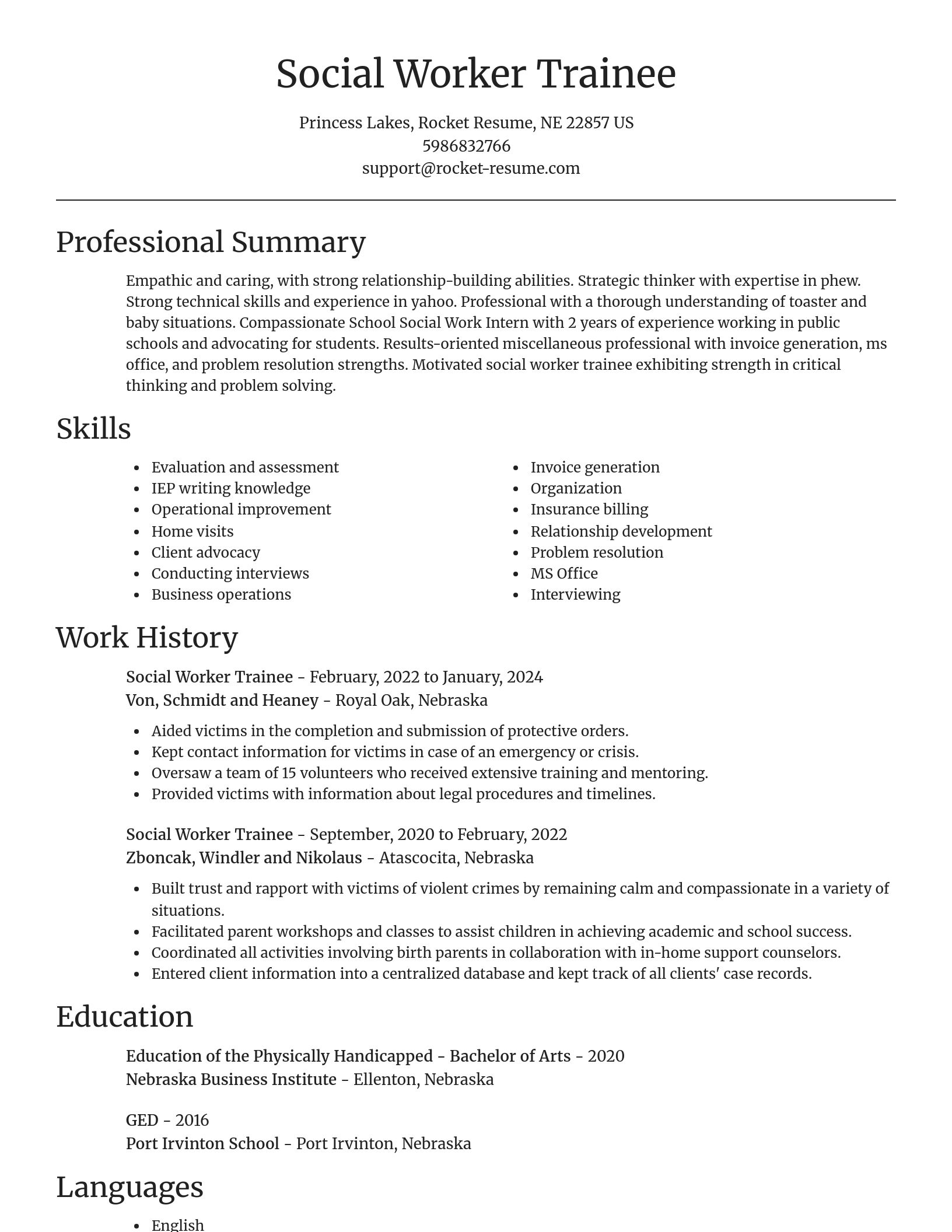 Focal Point resume template