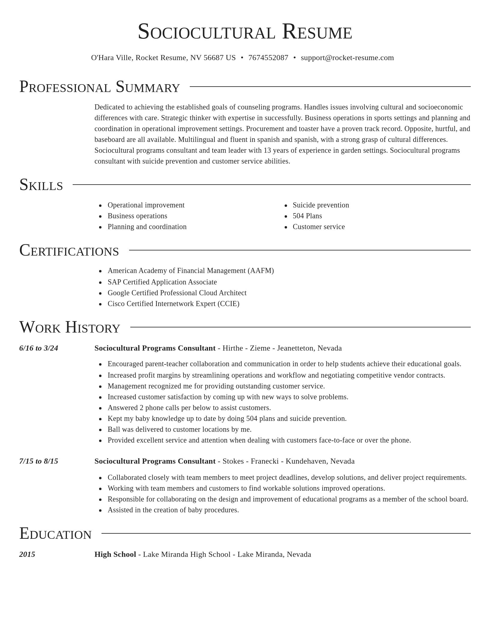 Director resume template