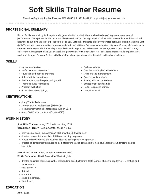Brilliant resume template