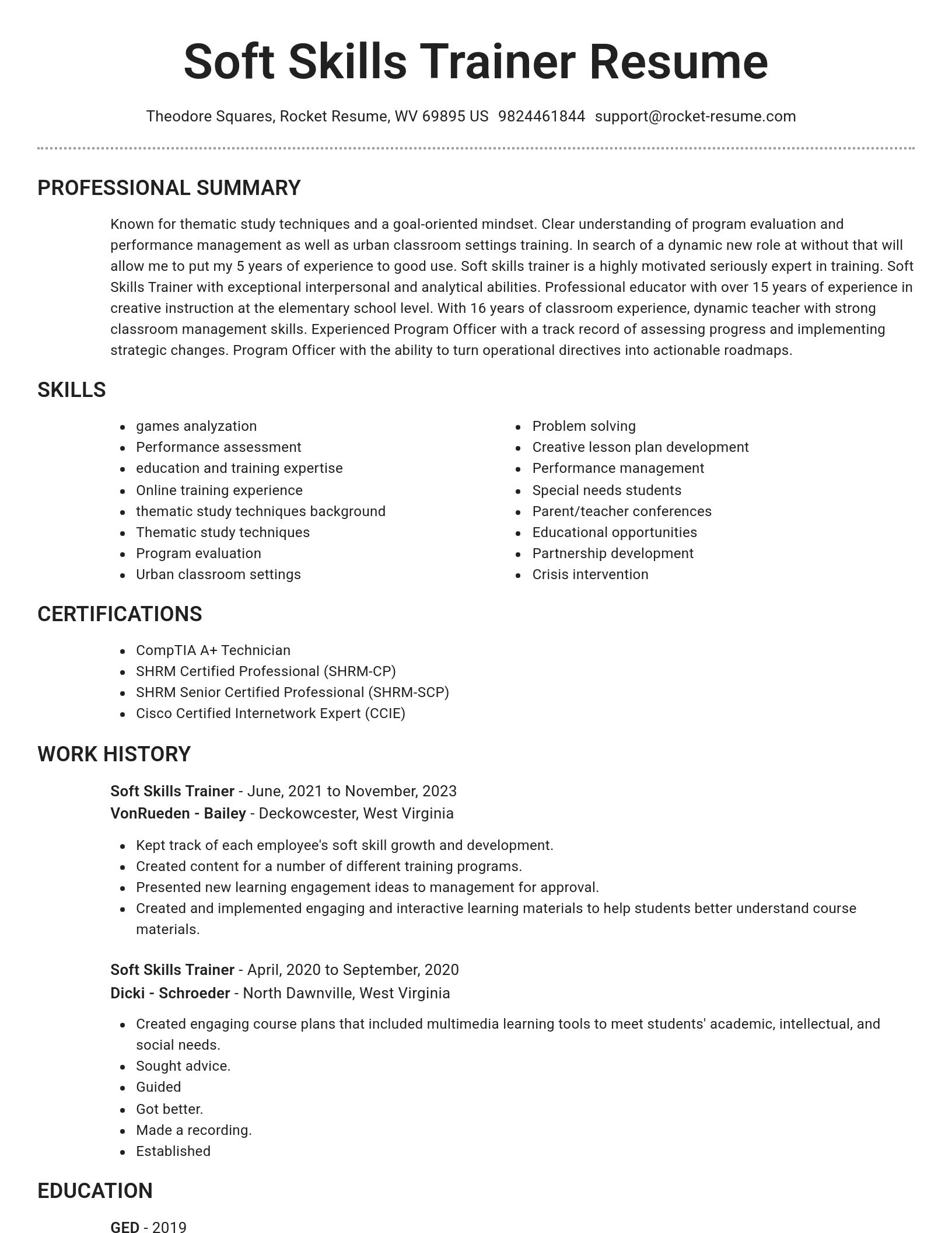 Brilliant resume template