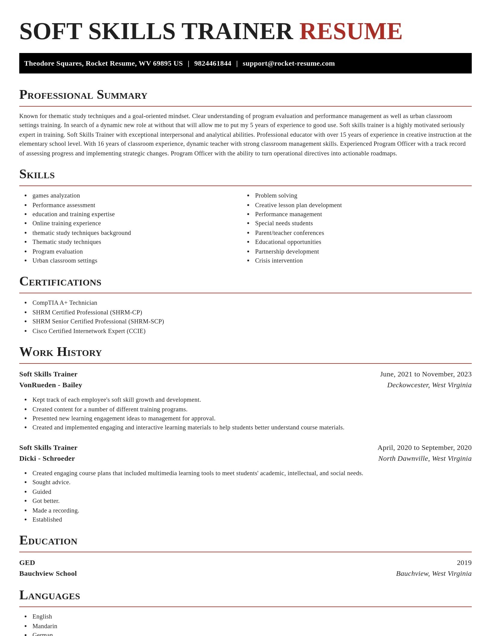 Exquisite resume template
