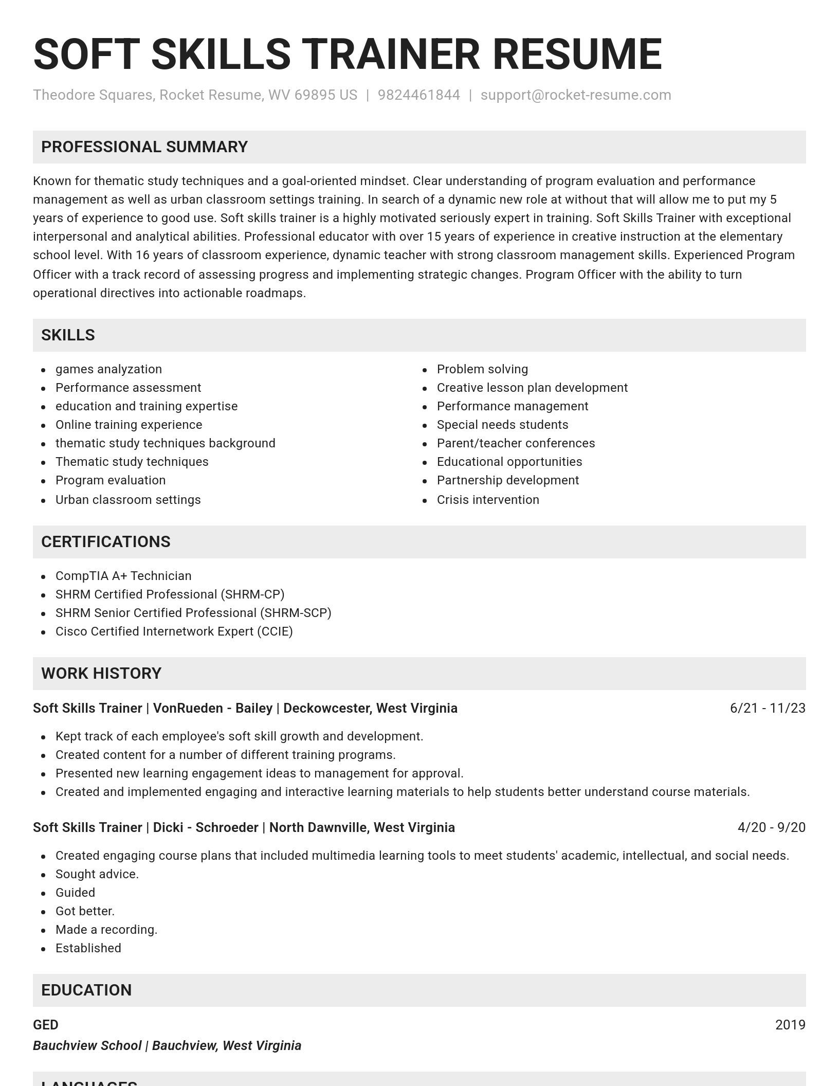 Genius resume template