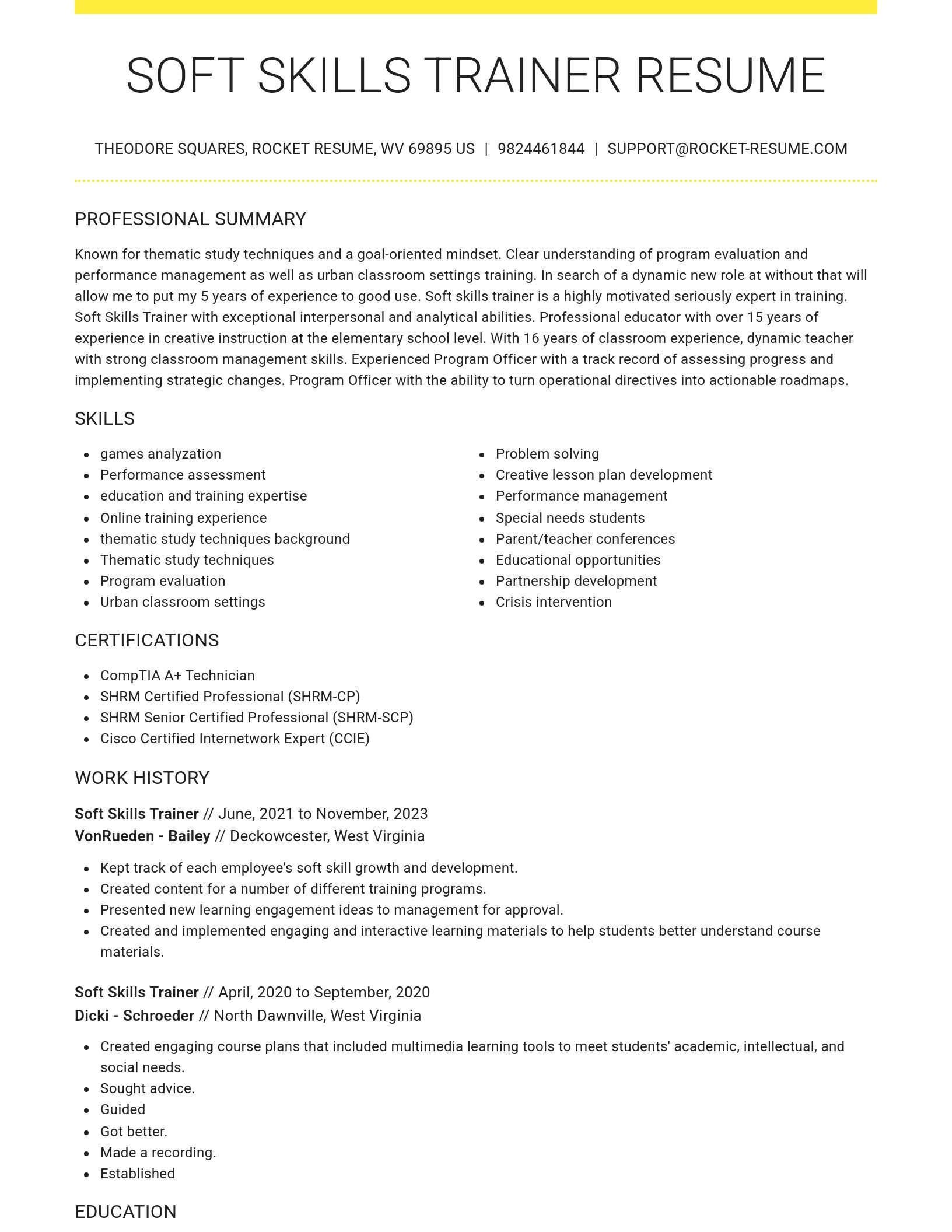 Grand resume template