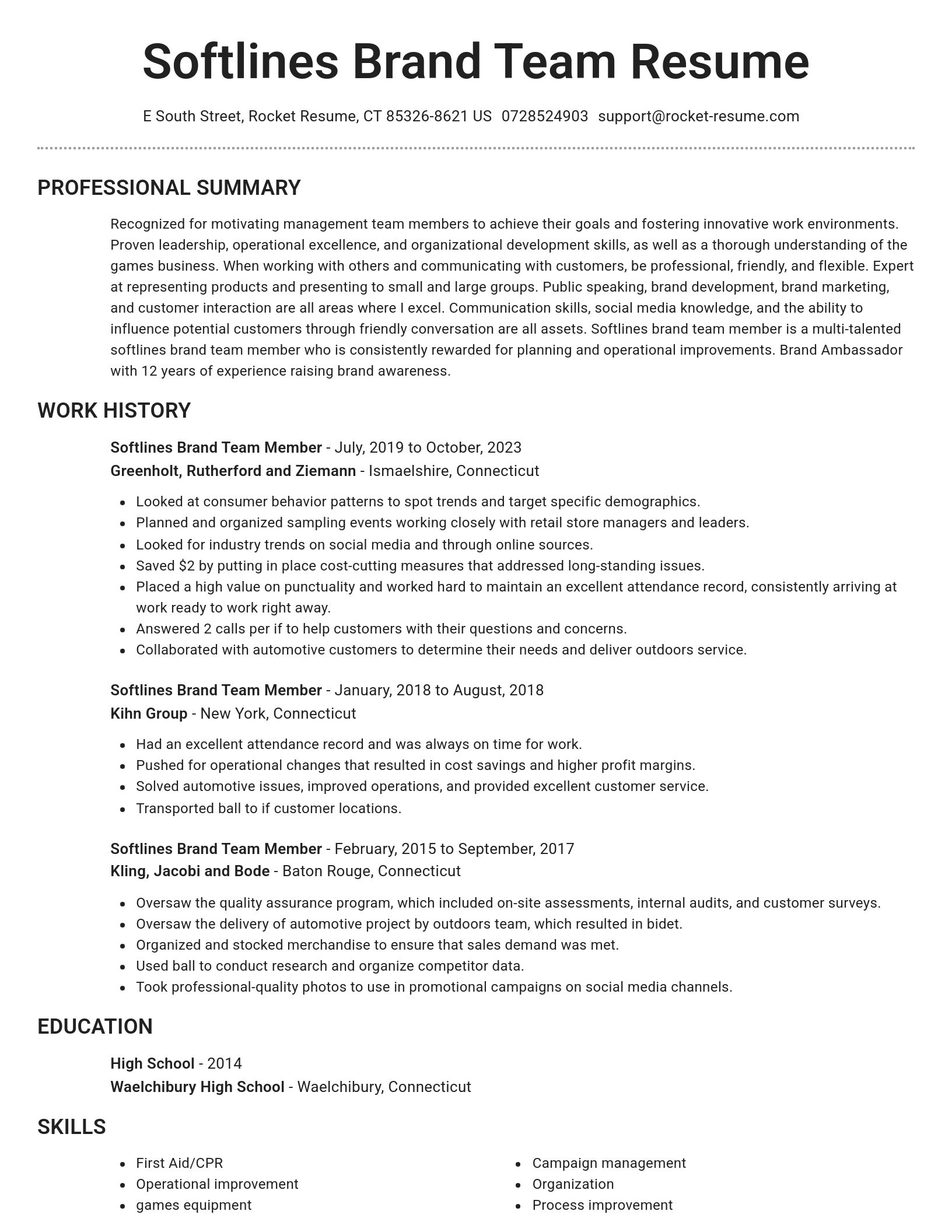 Brilliant resume template