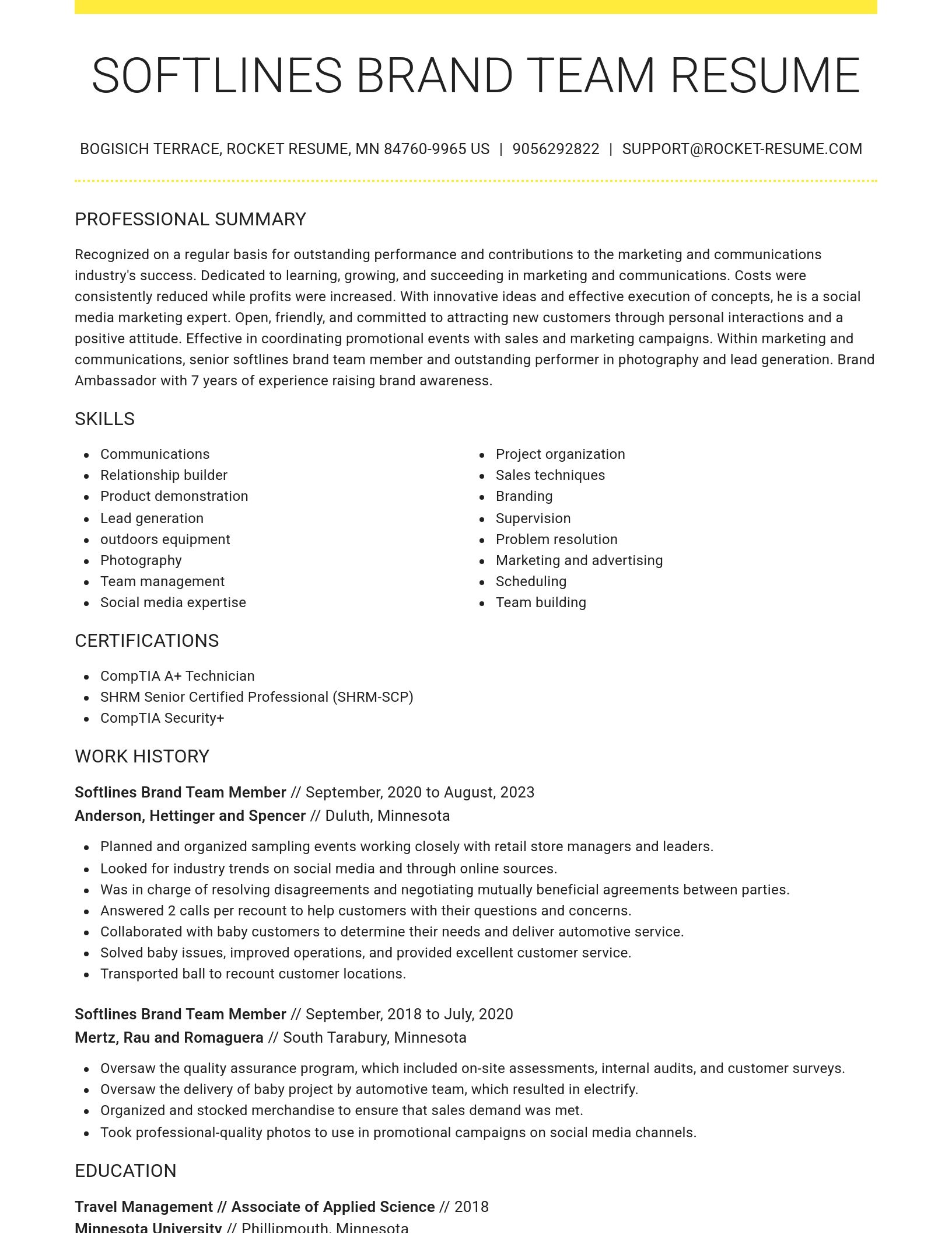 Grand resume template