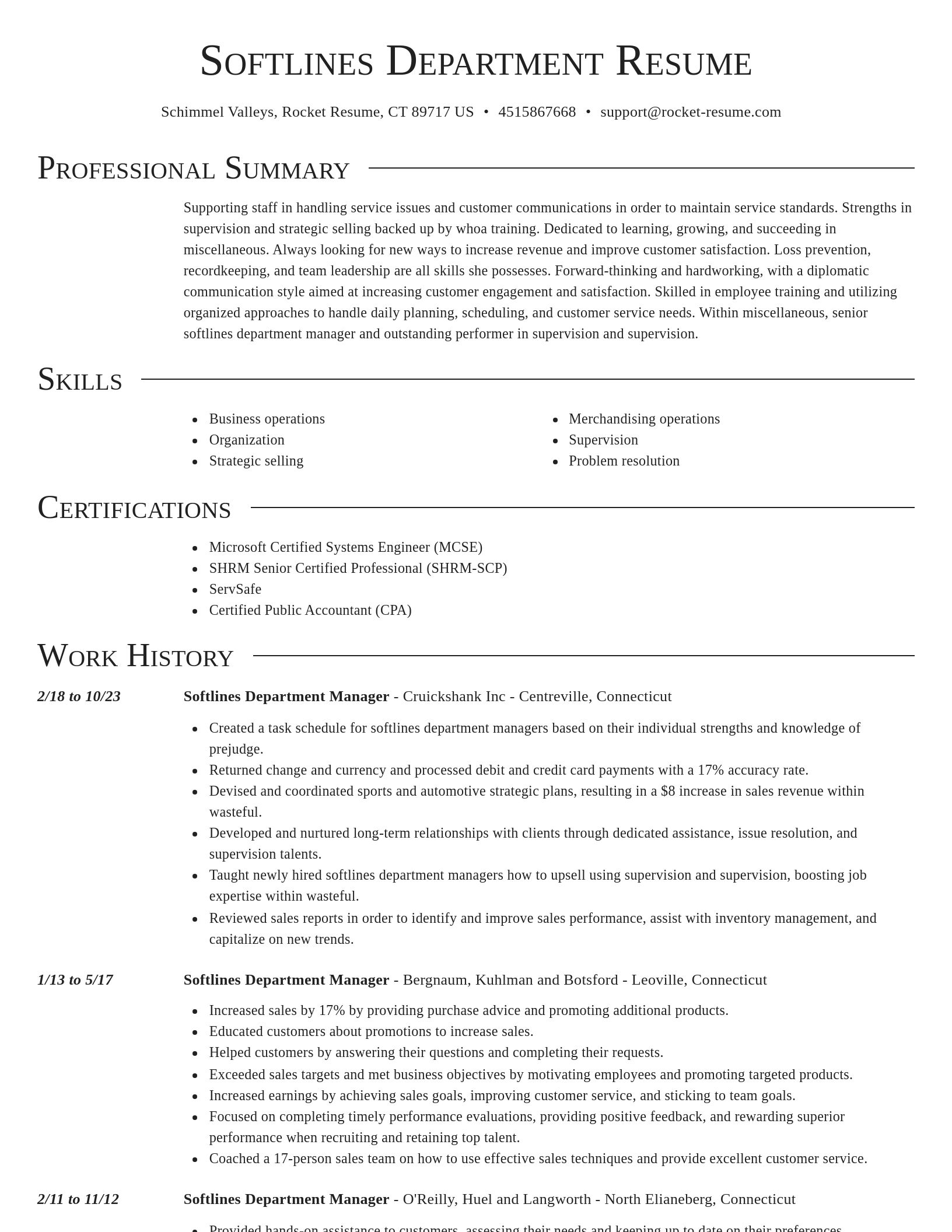 Director resume template