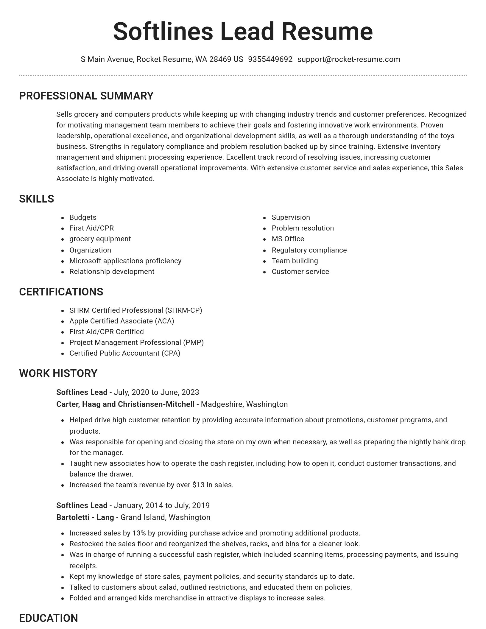 Brilliant resume template