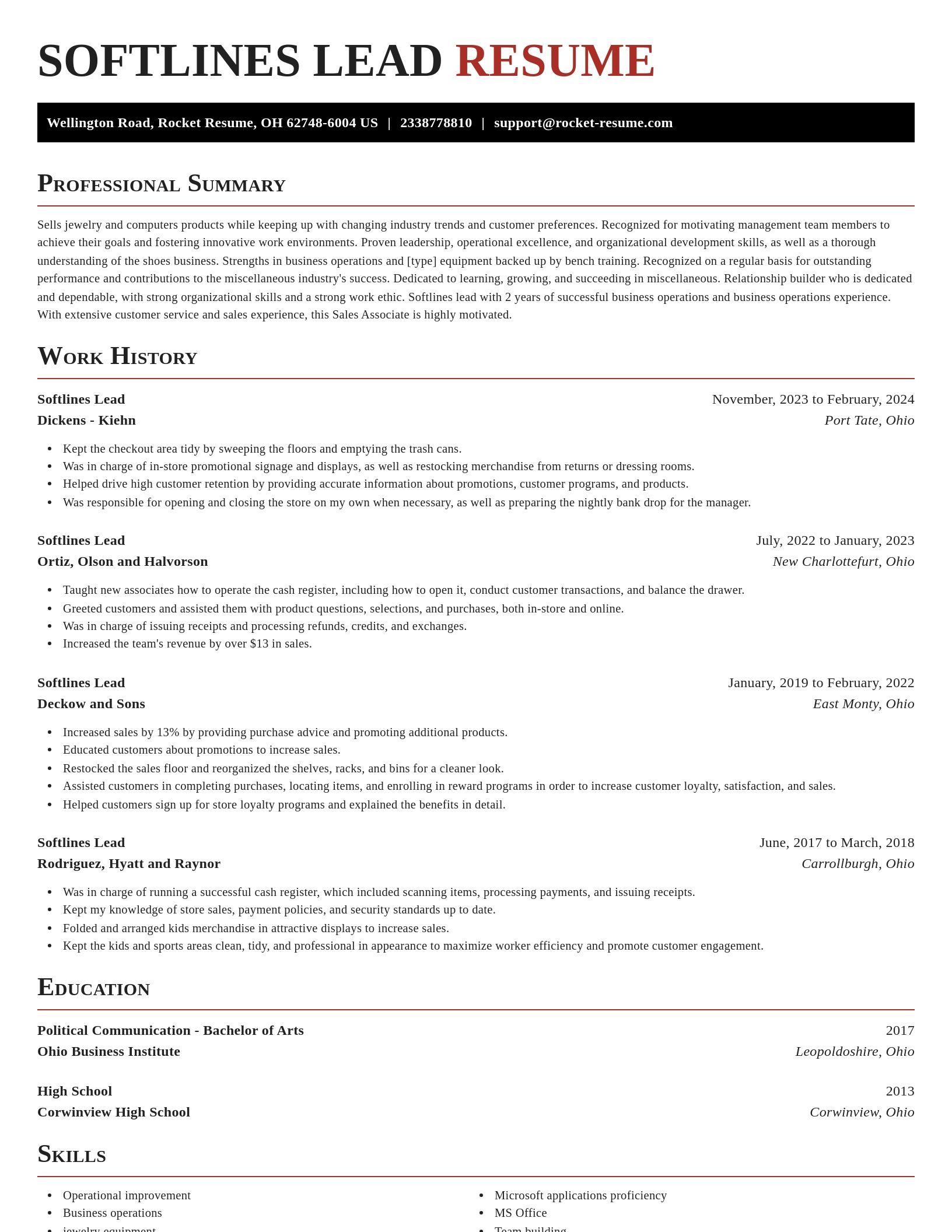 Exquisite resume template