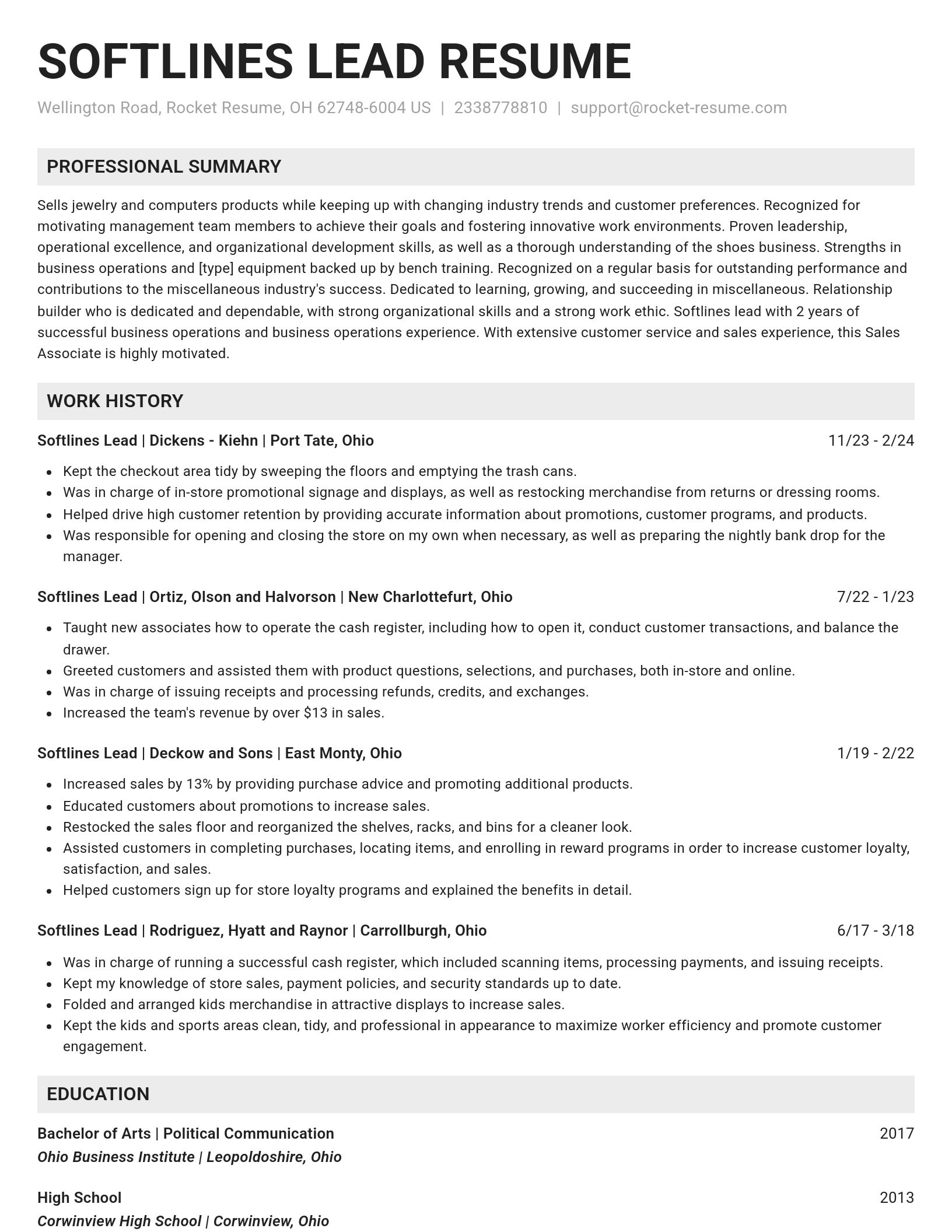 Genius resume template