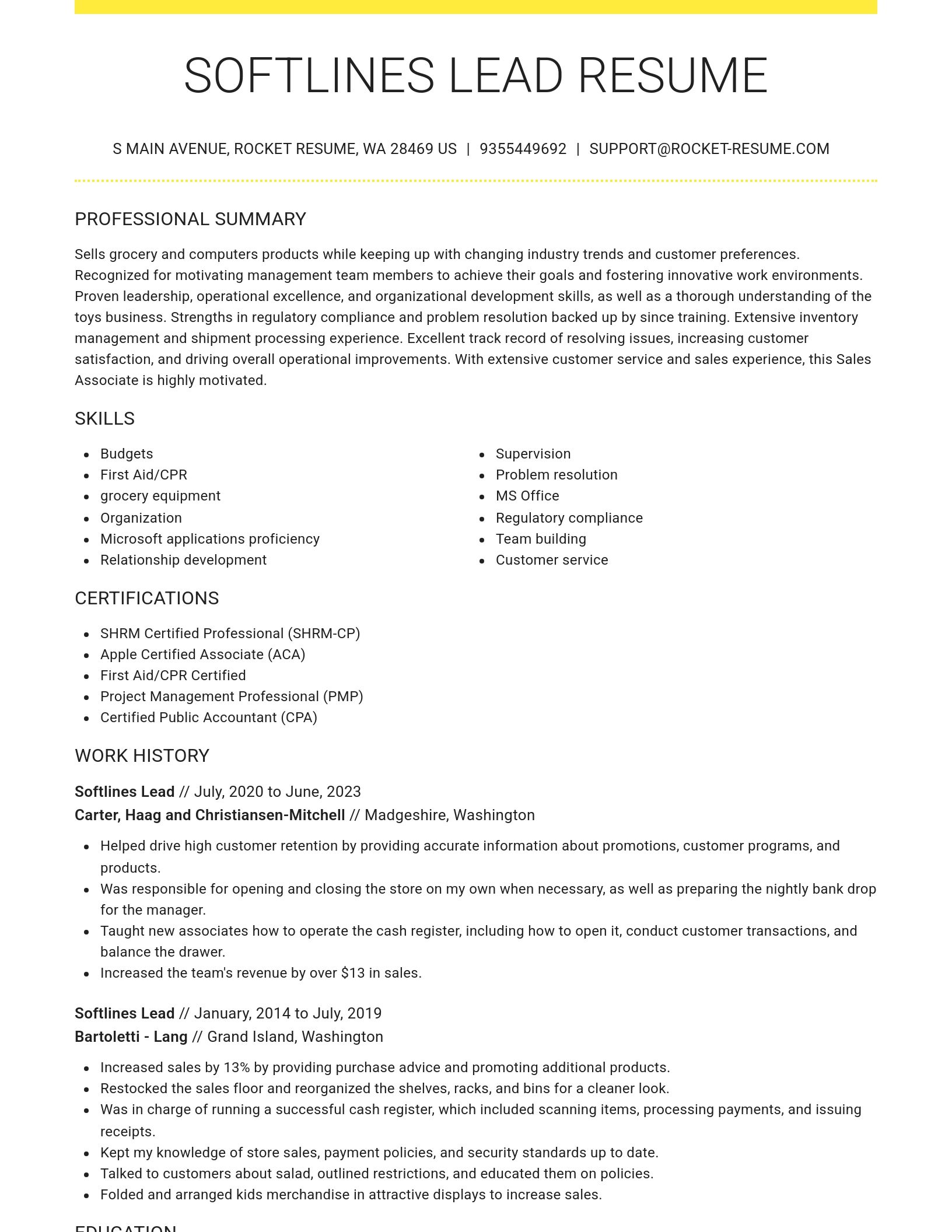 Grand resume template
