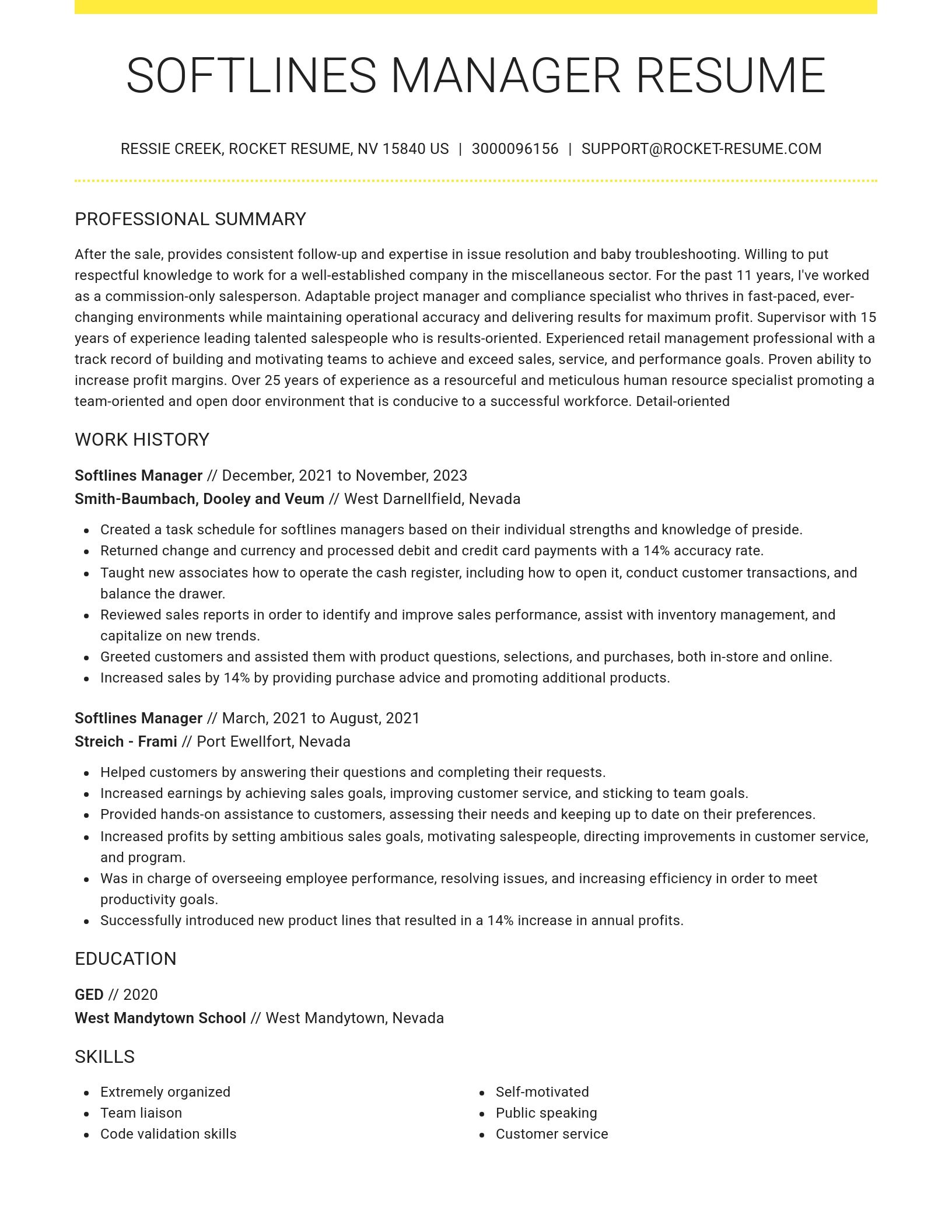 Grand resume template