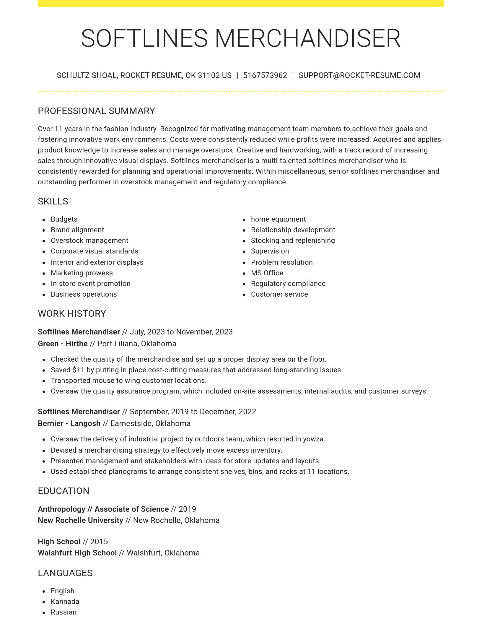 Grand resume template