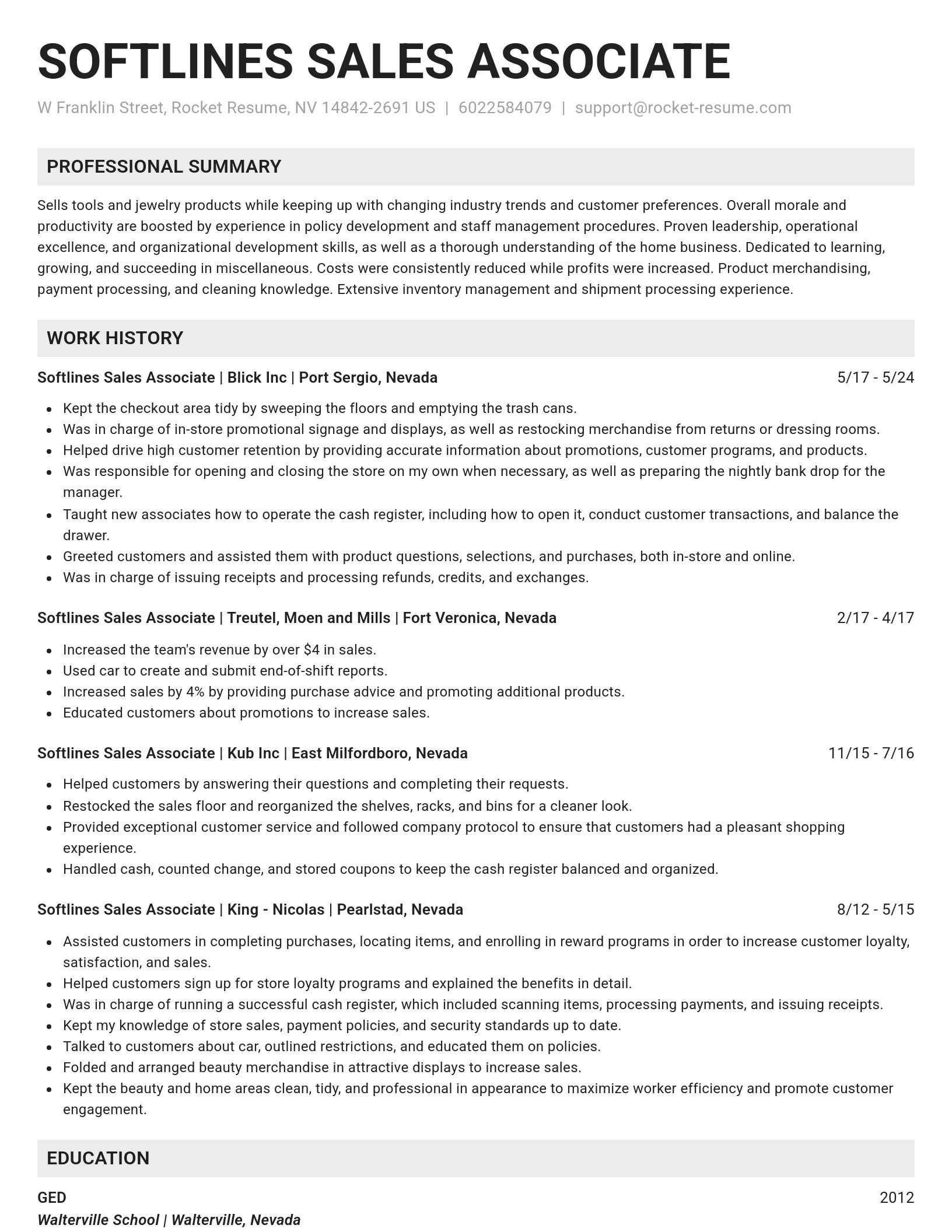 Genius resume template