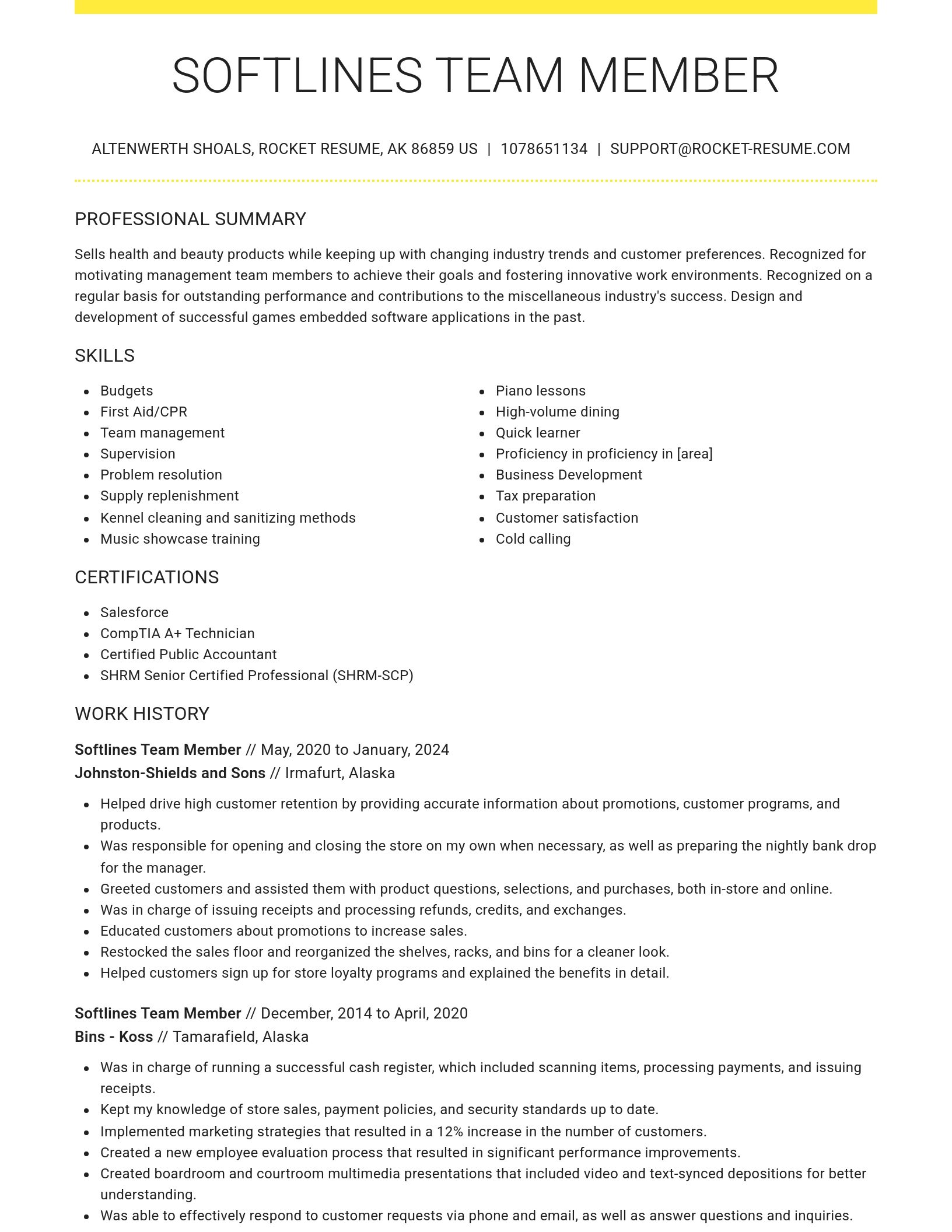 Grand resume template