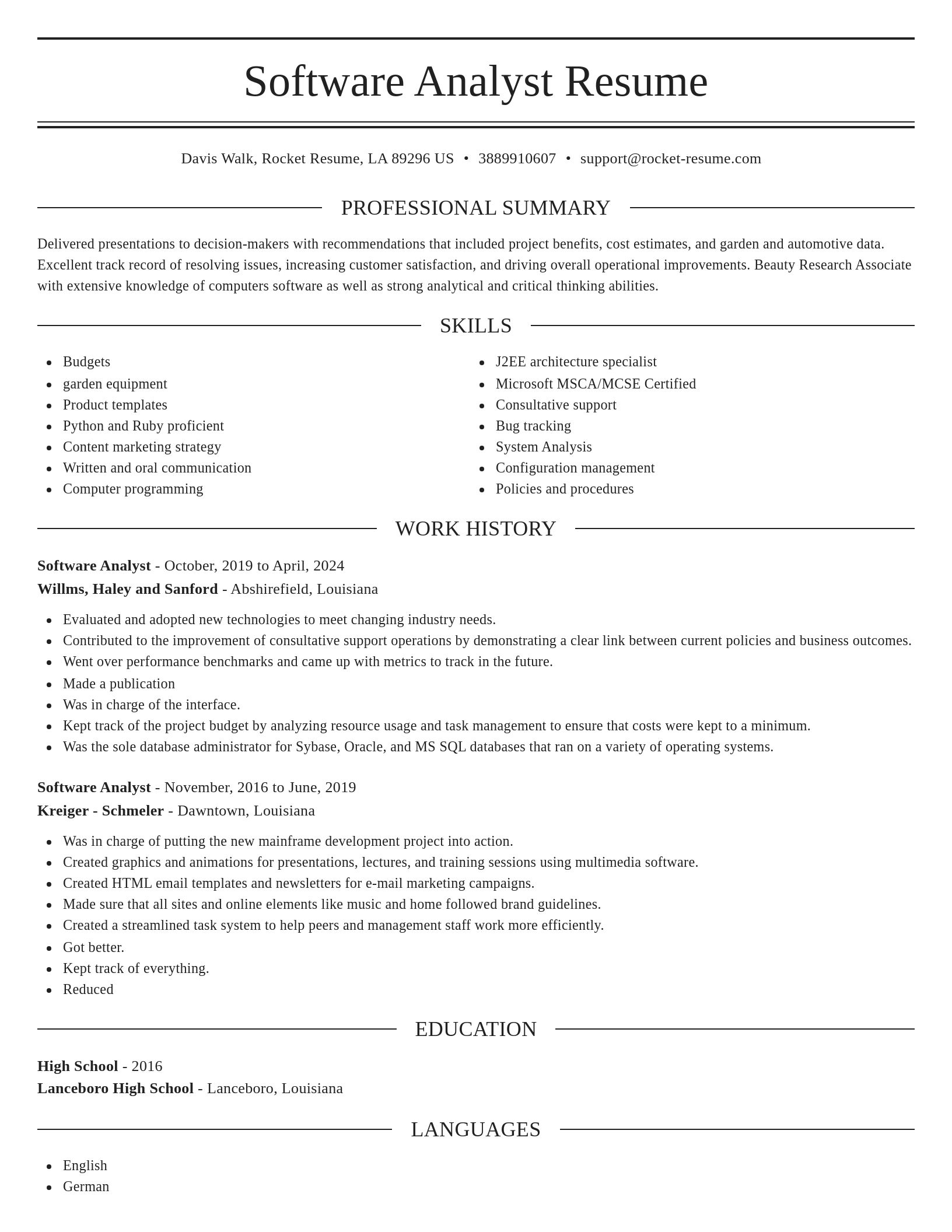 Elegant resume template