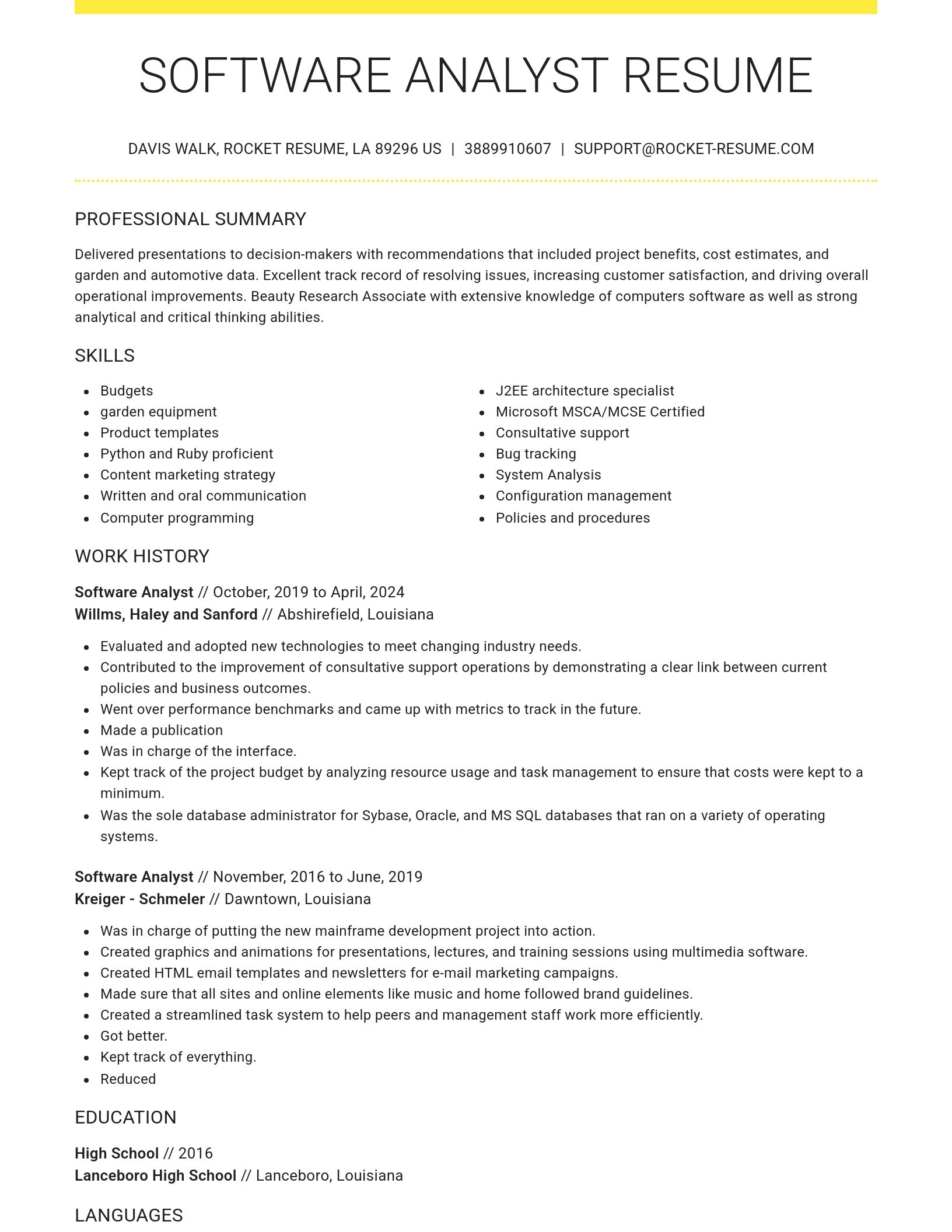 Grand resume template