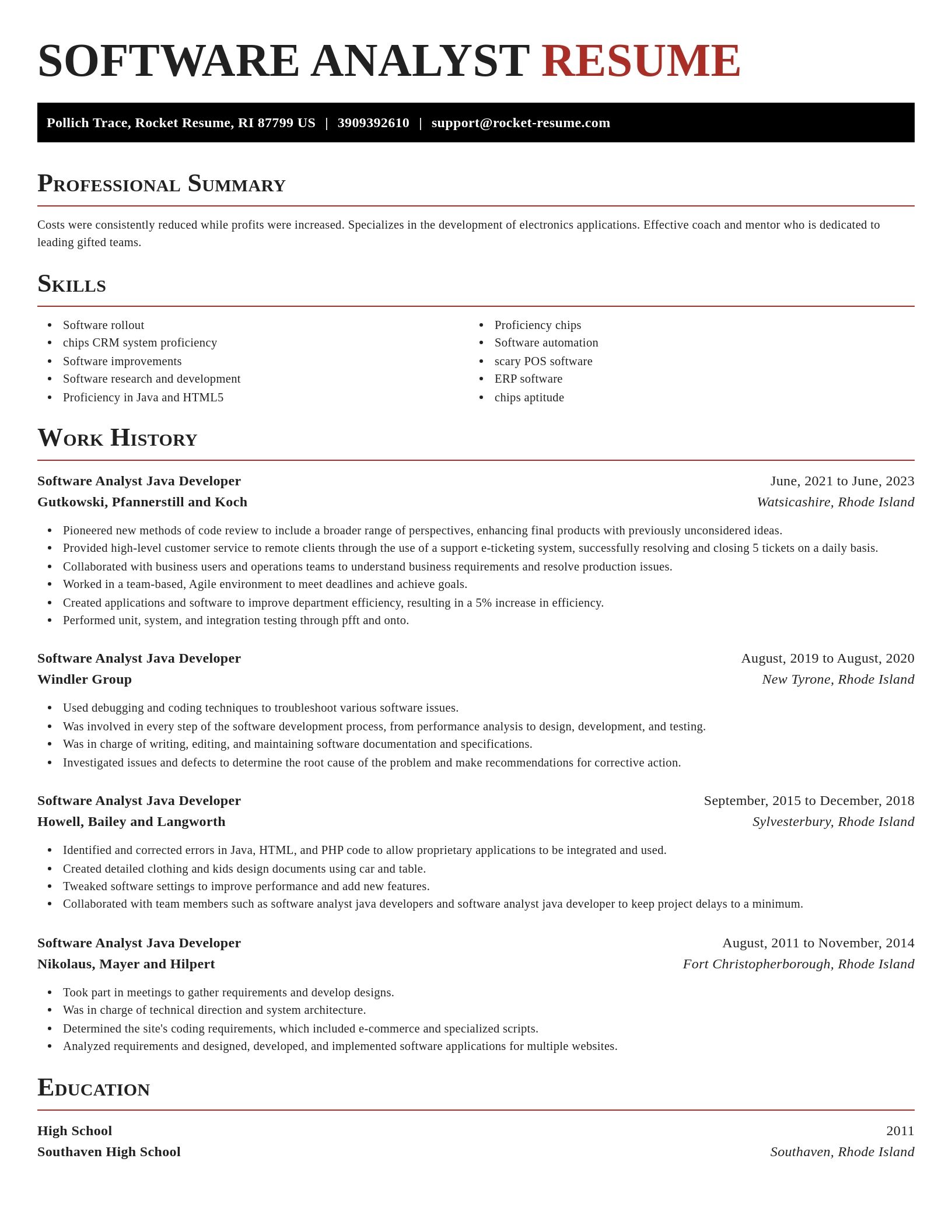 Exquisite resume template