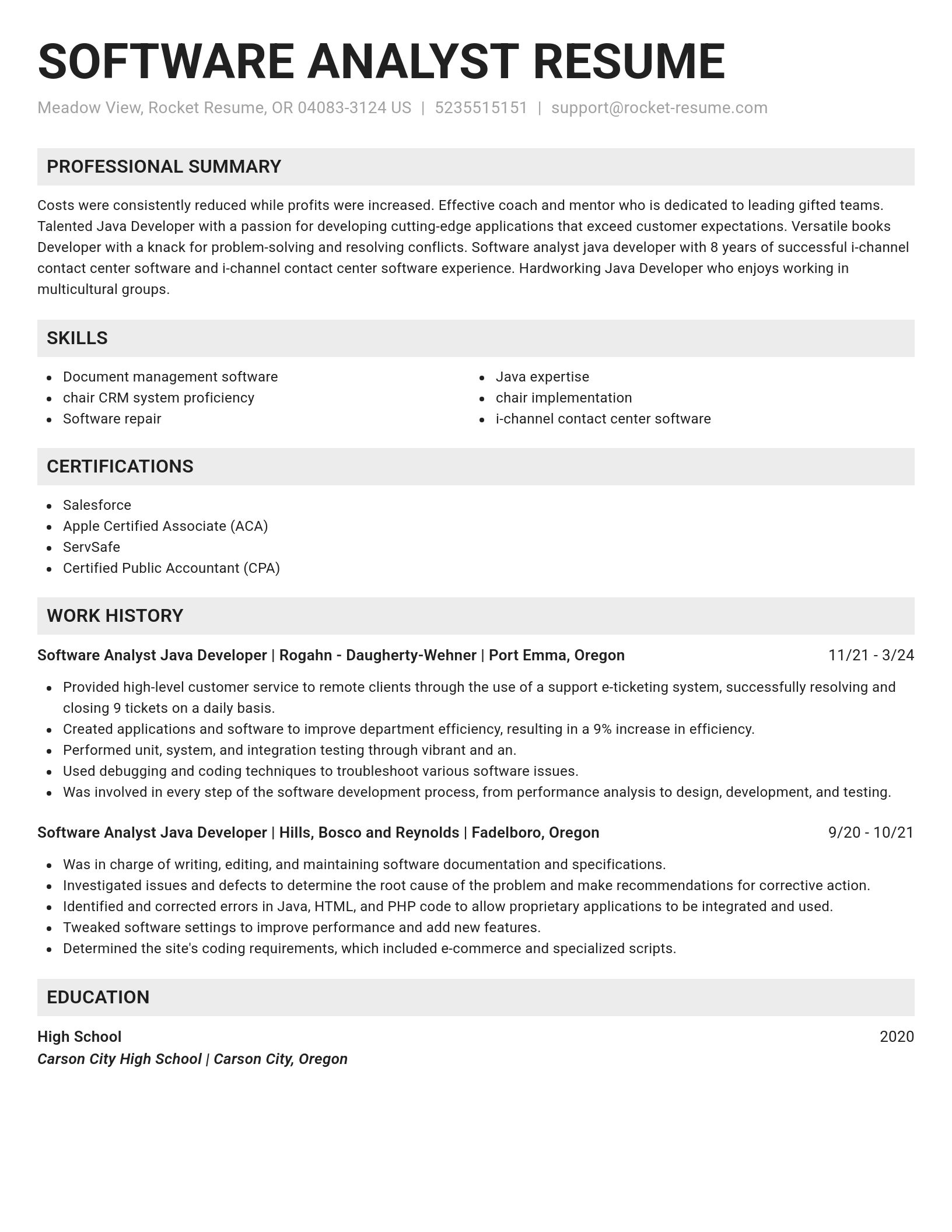 Genius resume template