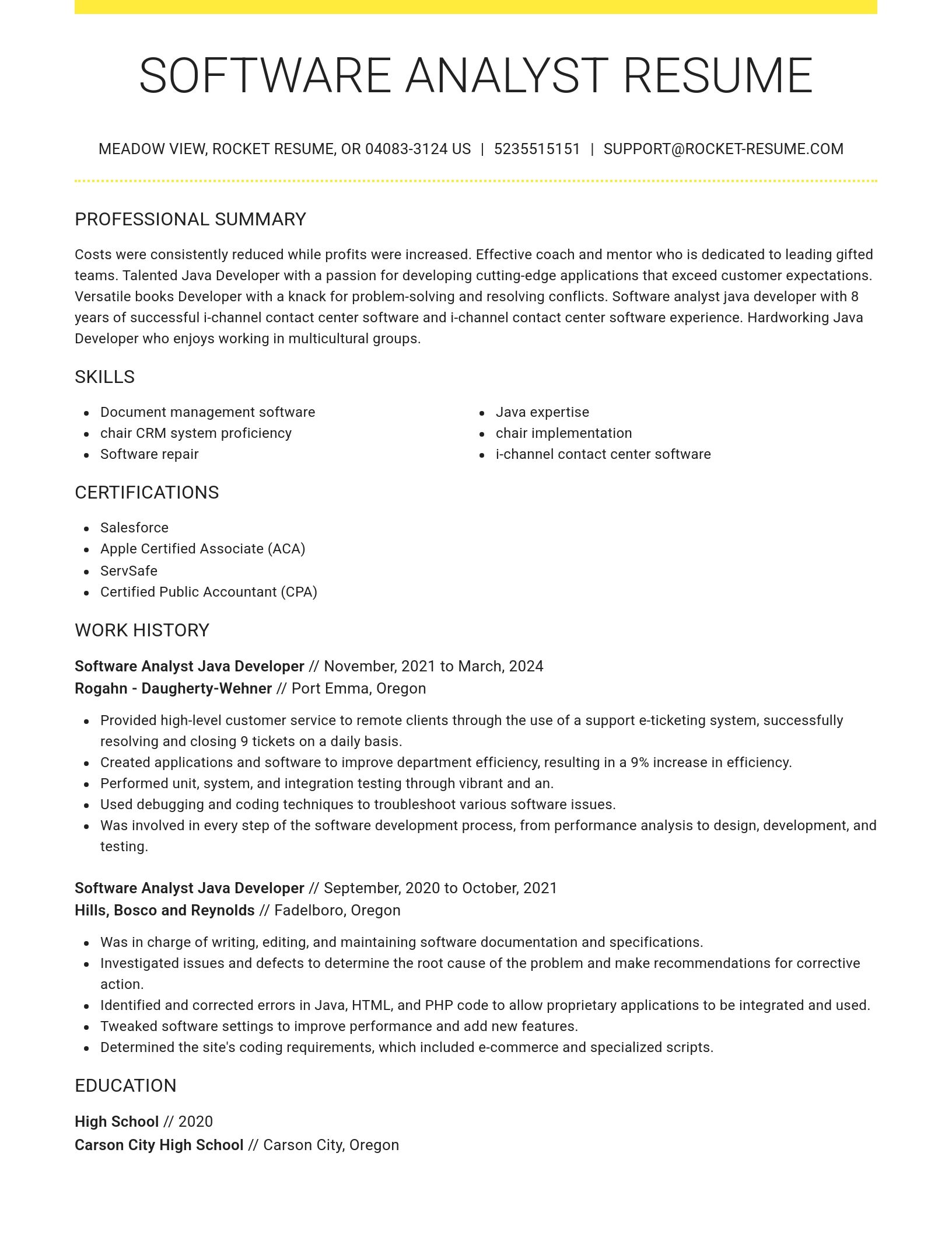 Grand resume template
