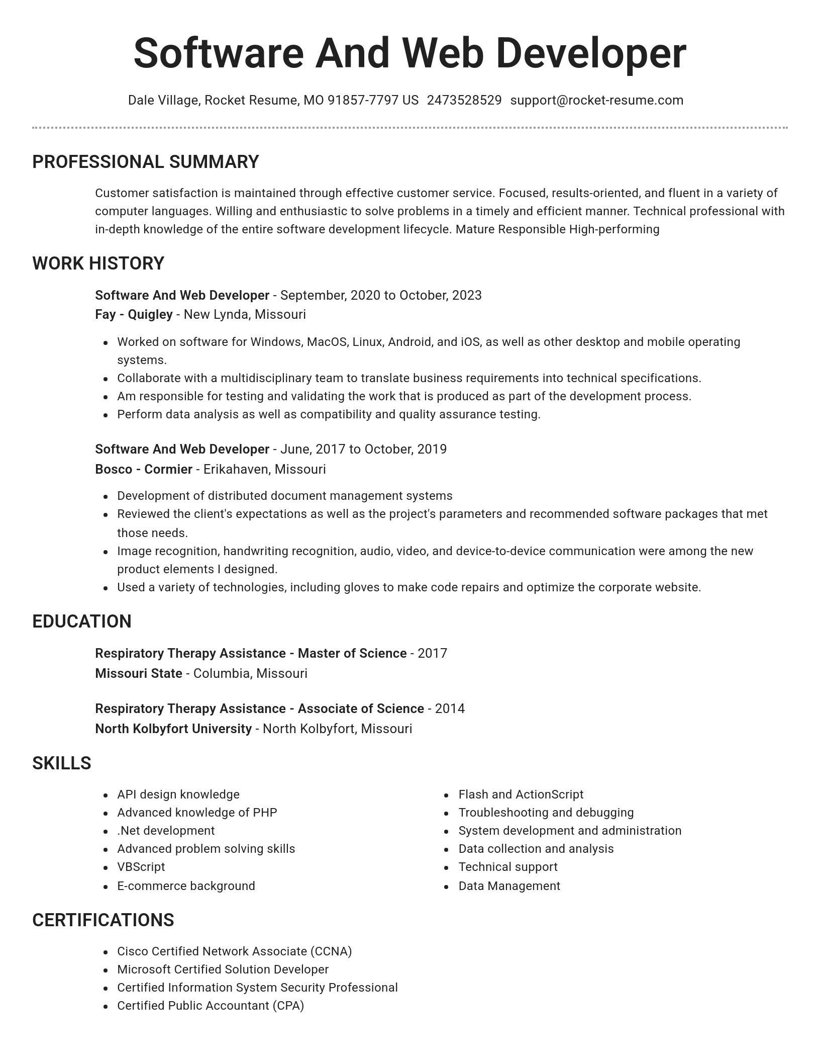 Brilliant resume template