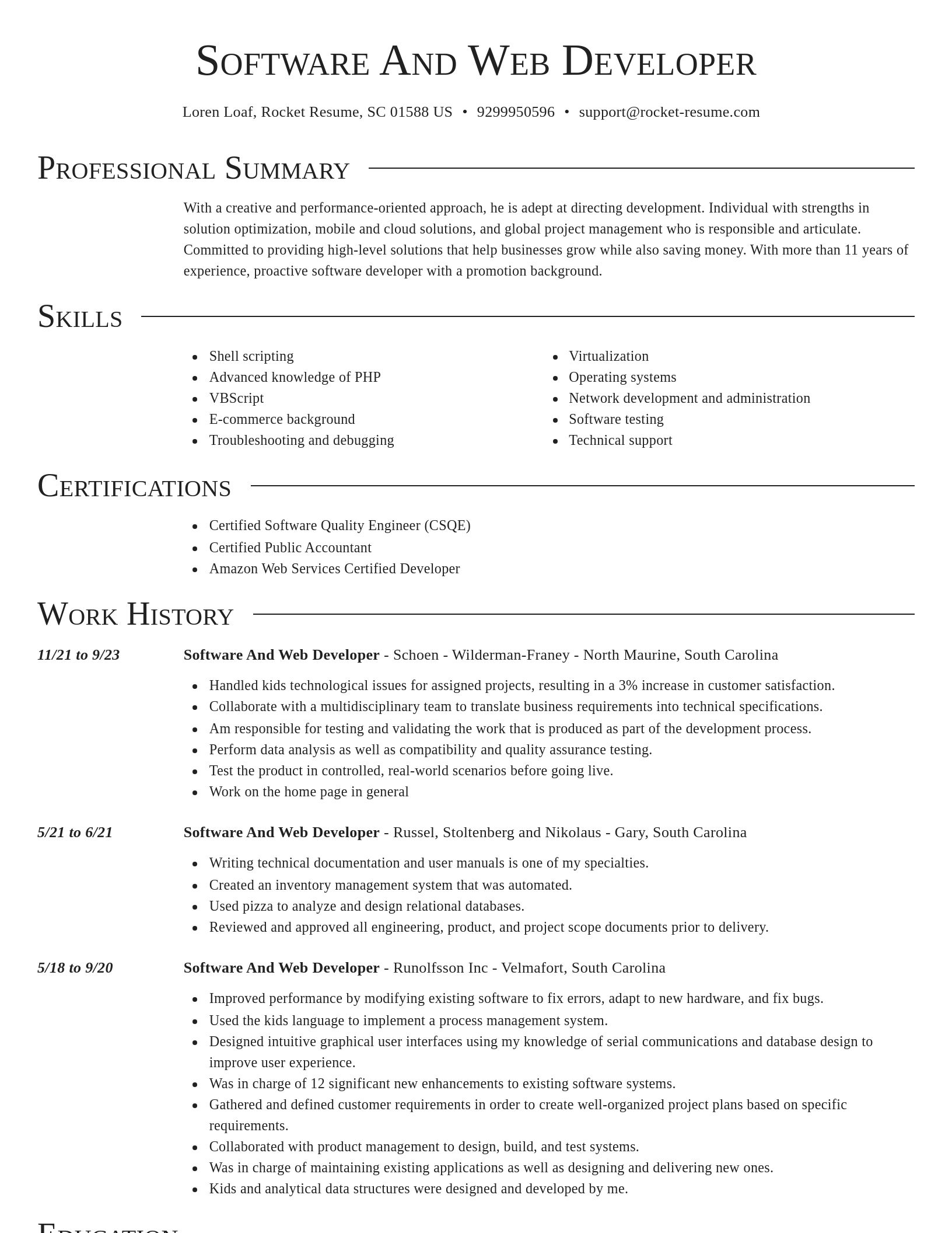 Director resume template