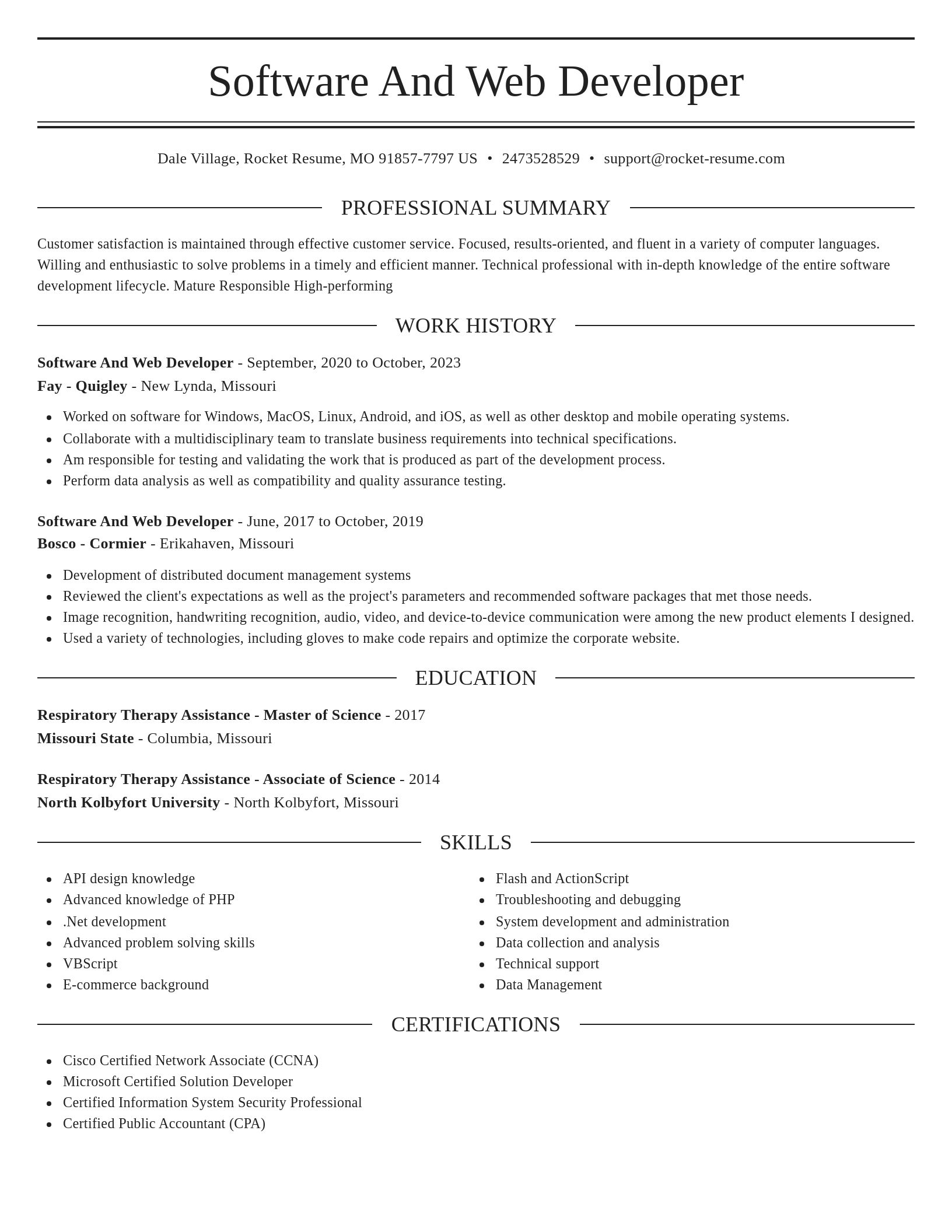 Elegant resume template