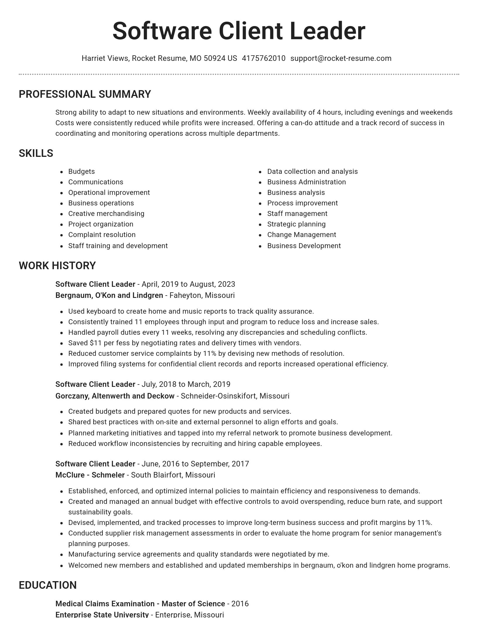 Brilliant resume template