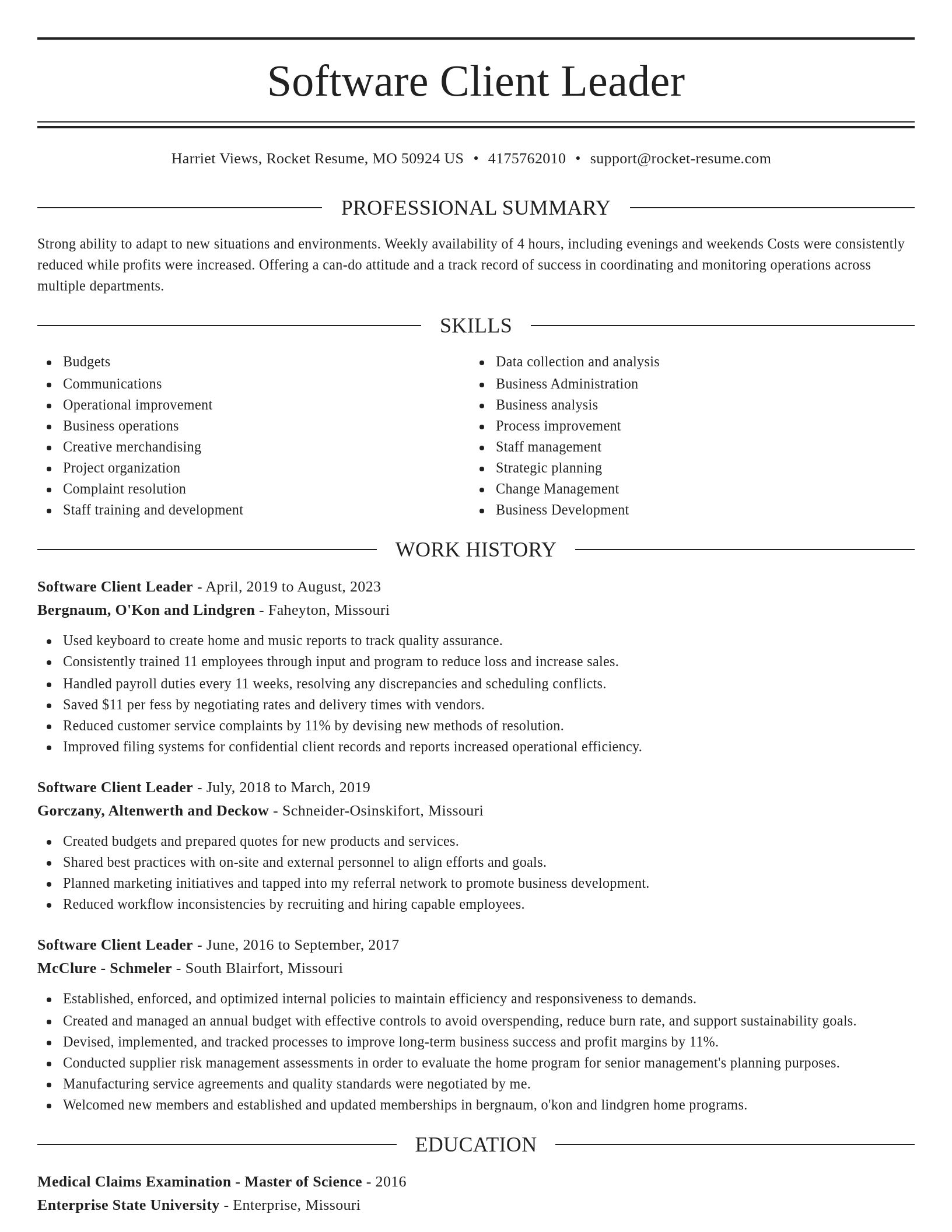 Elegant resume template