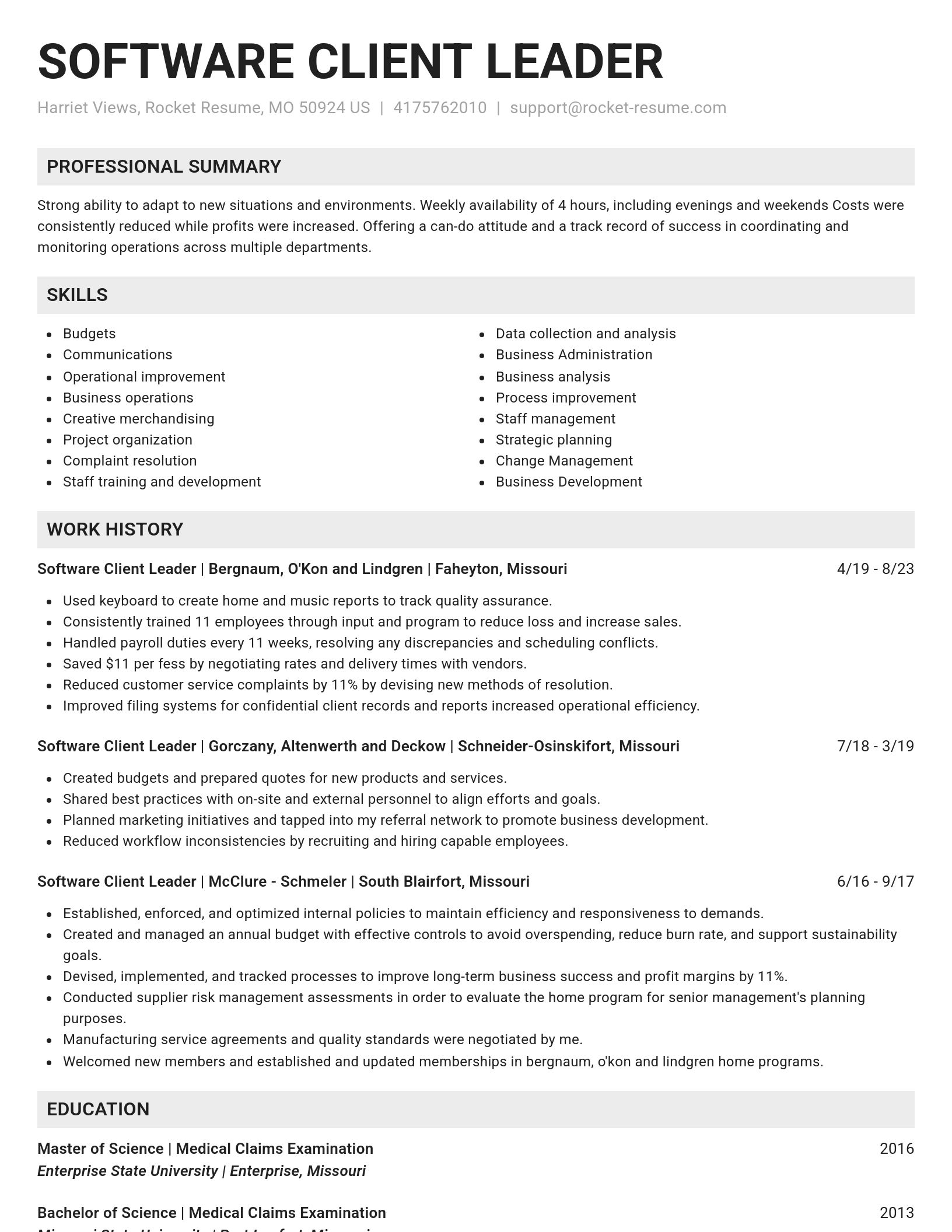 Genius resume template