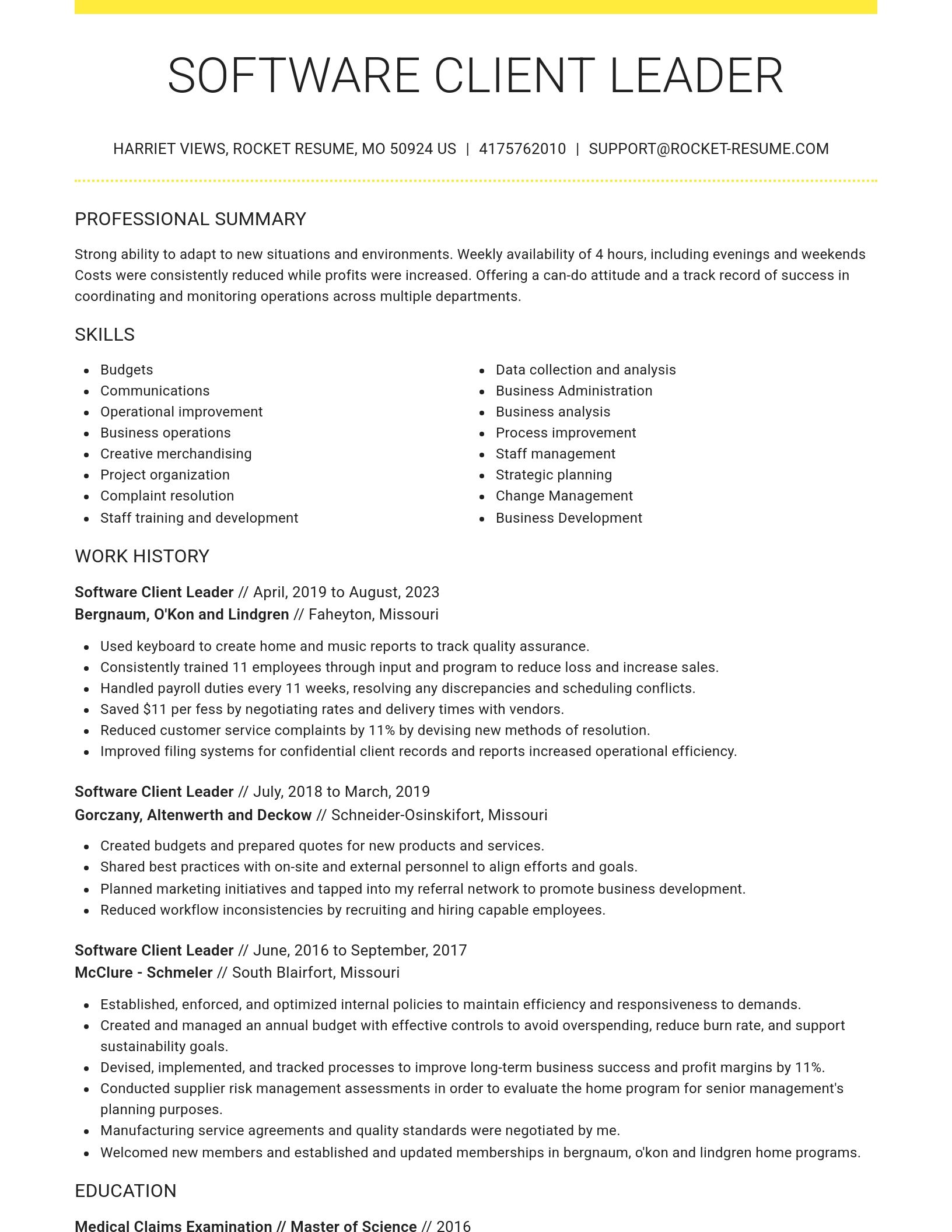 Grand resume template