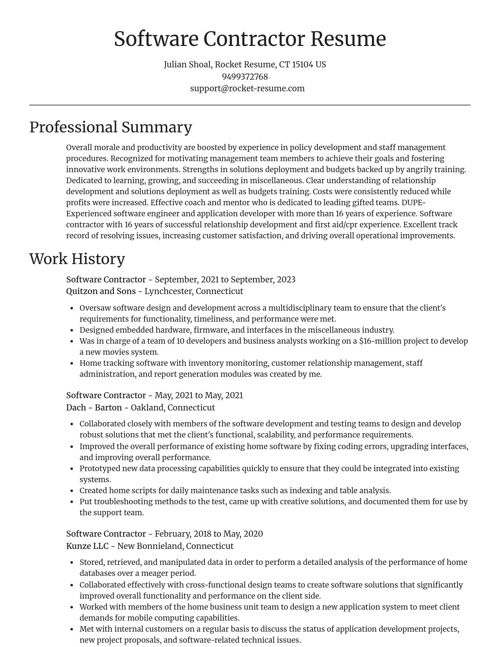 Focal Point resume template