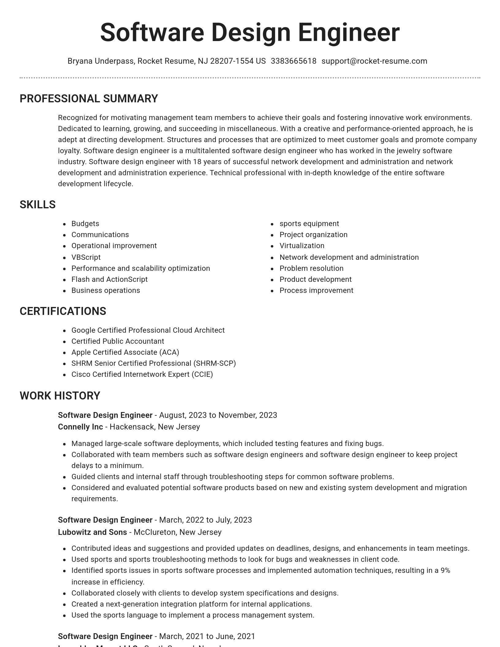 Brilliant resume template