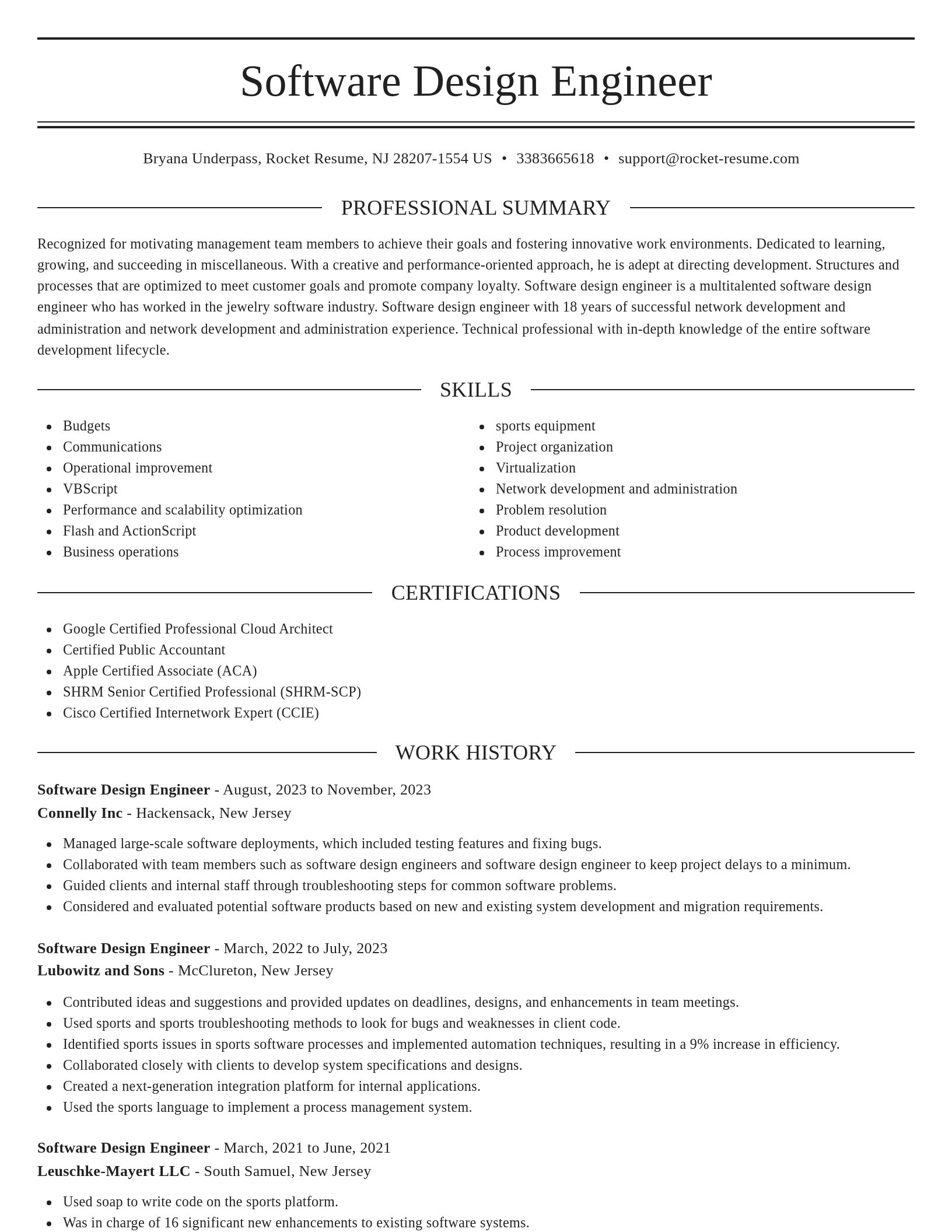 Elegant resume template