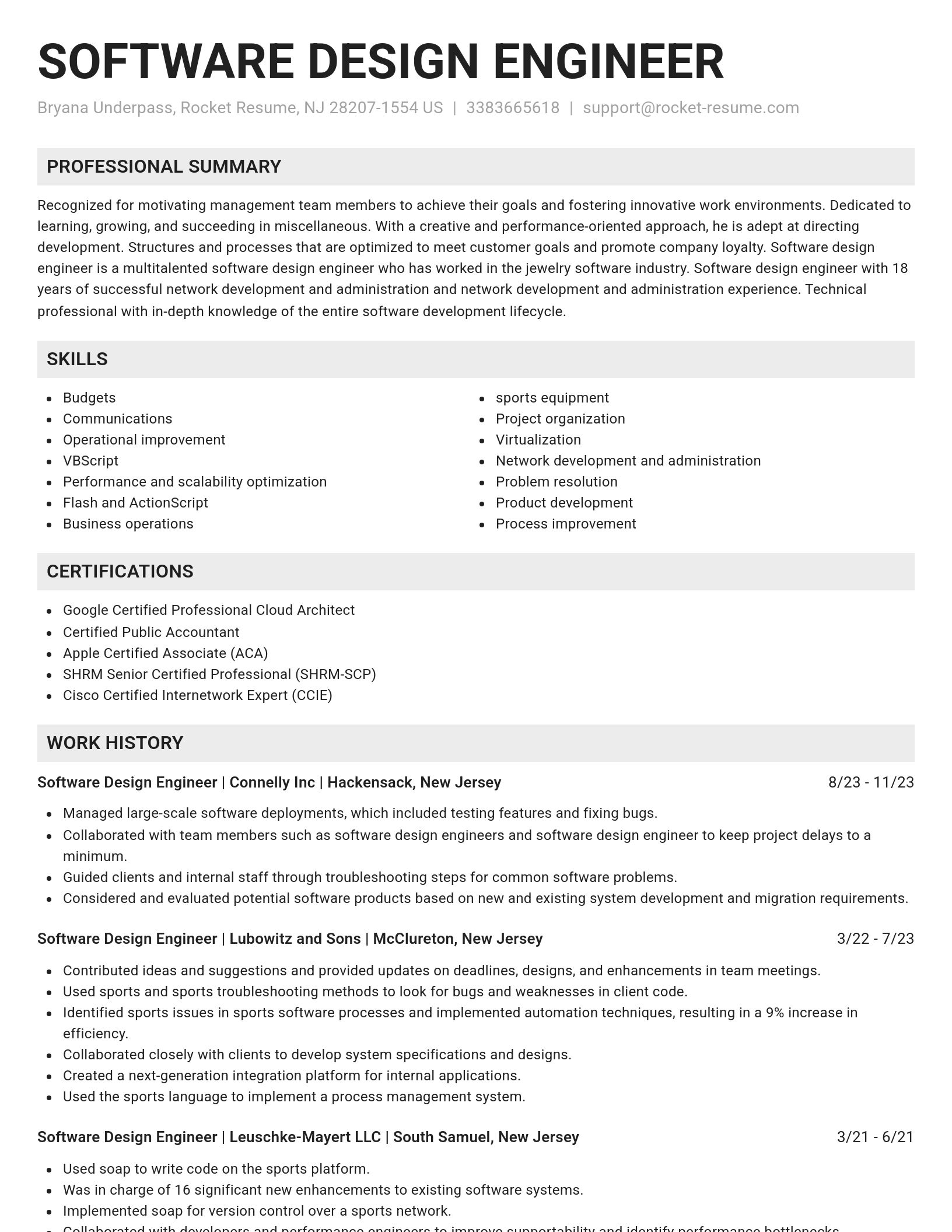 Genius resume template