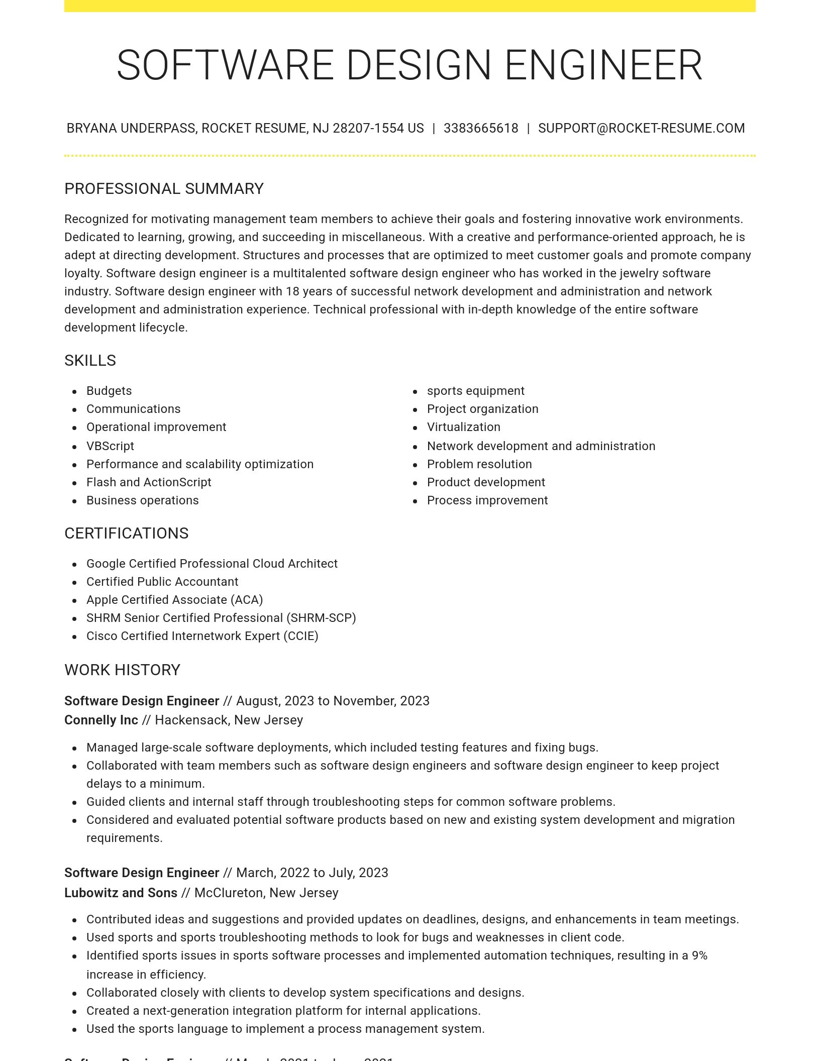 Grand resume template