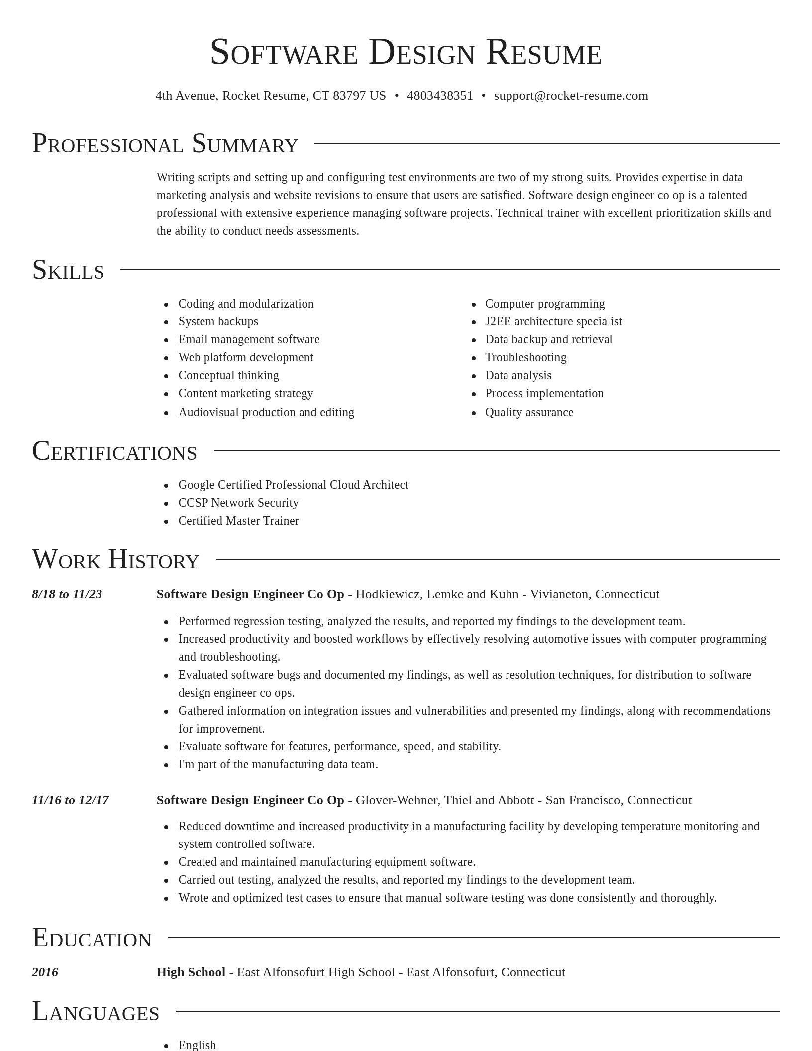 Director resume template