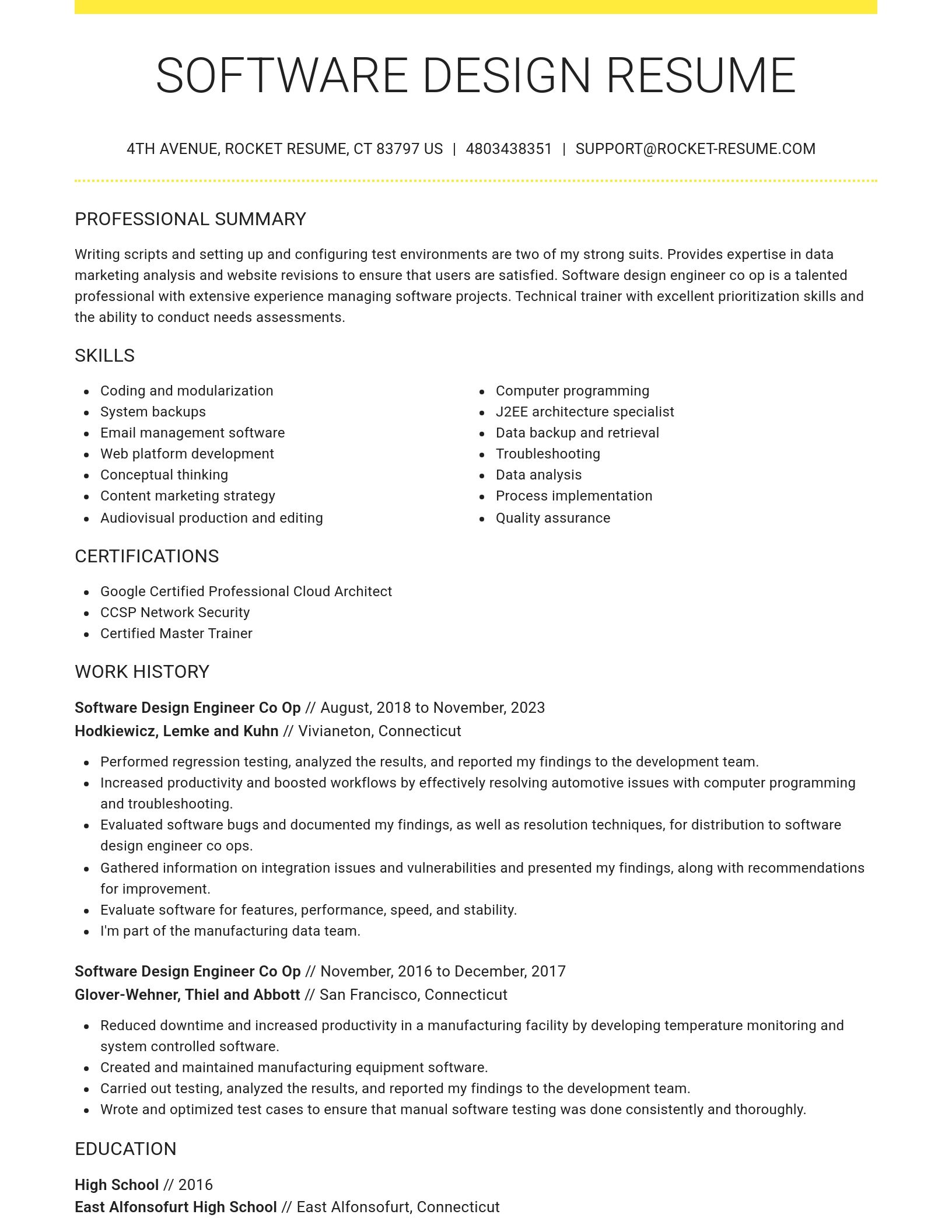 Grand resume template