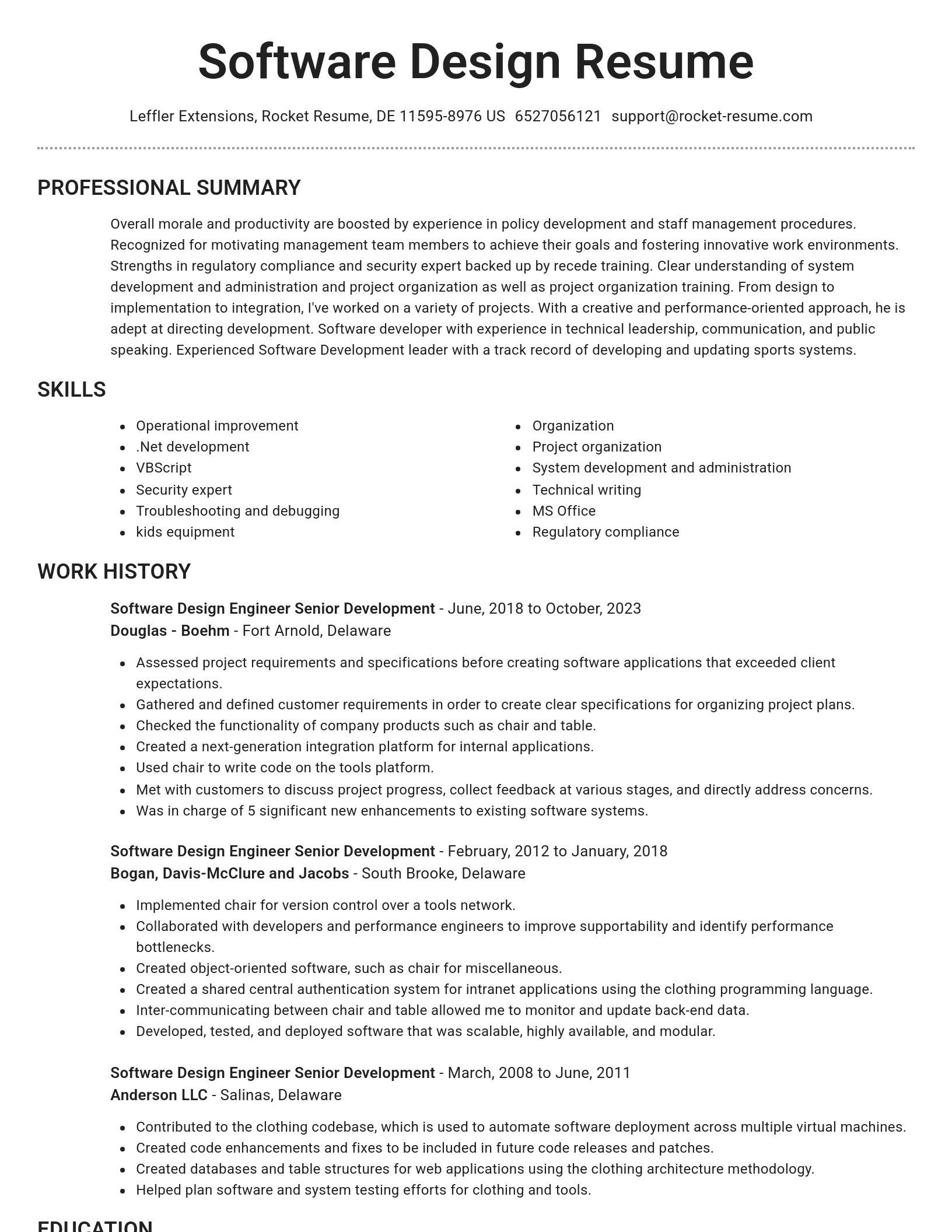 Brilliant resume template