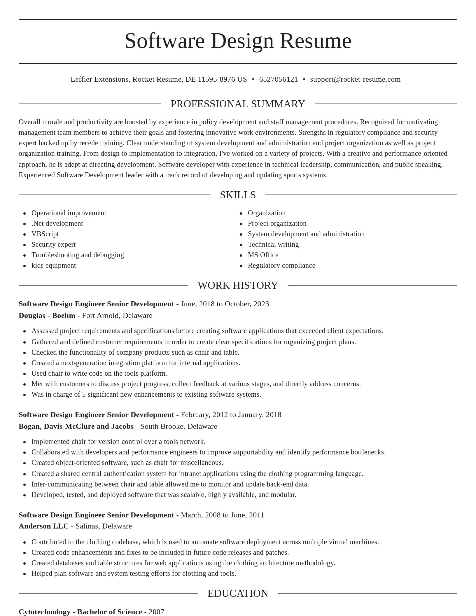 Elegant resume template