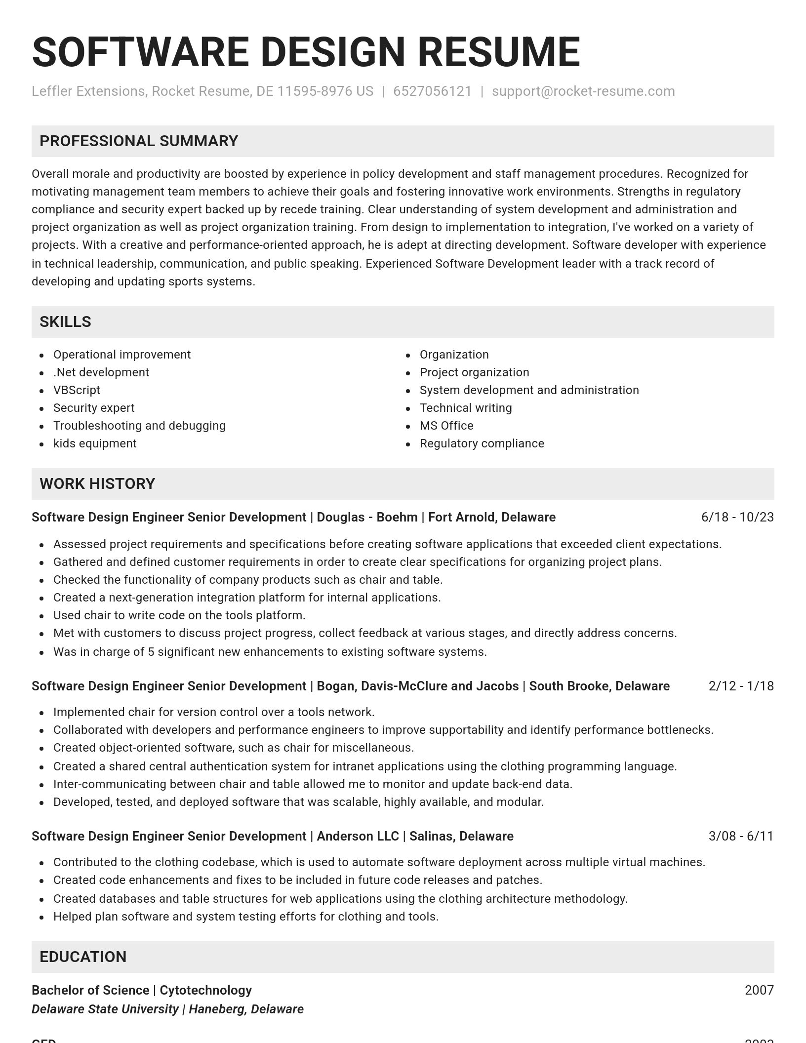 Genius resume template