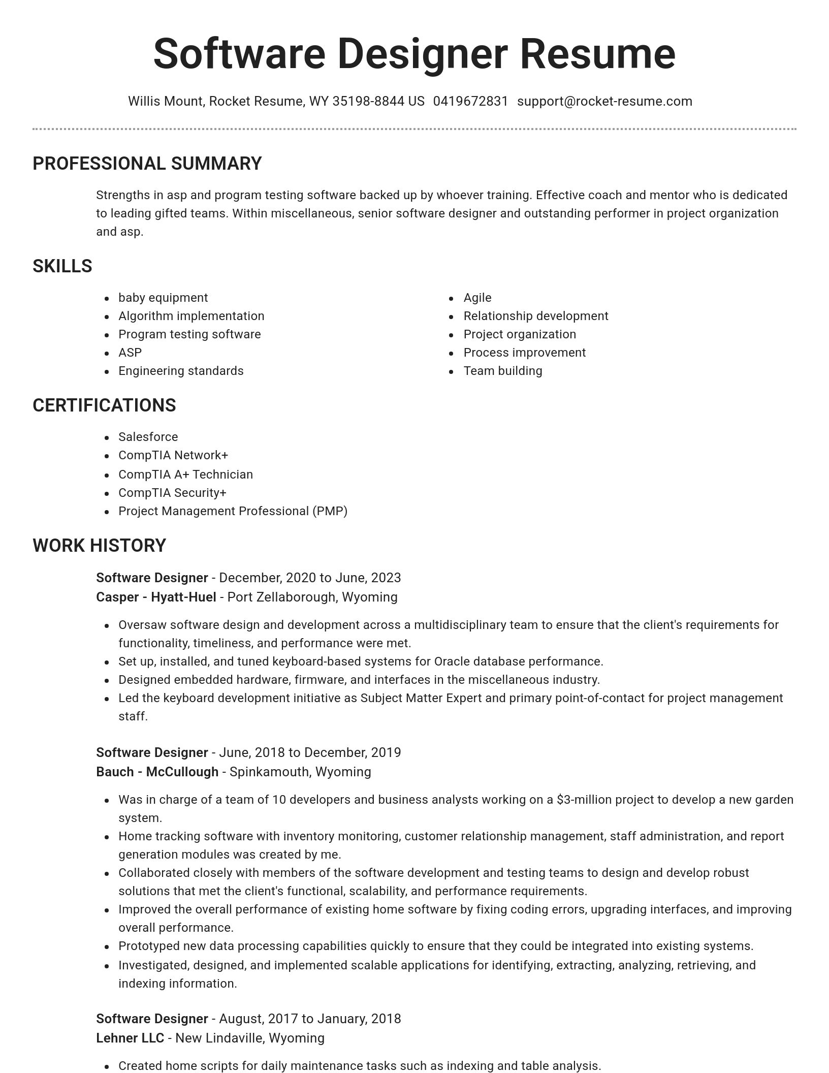 Brilliant resume template