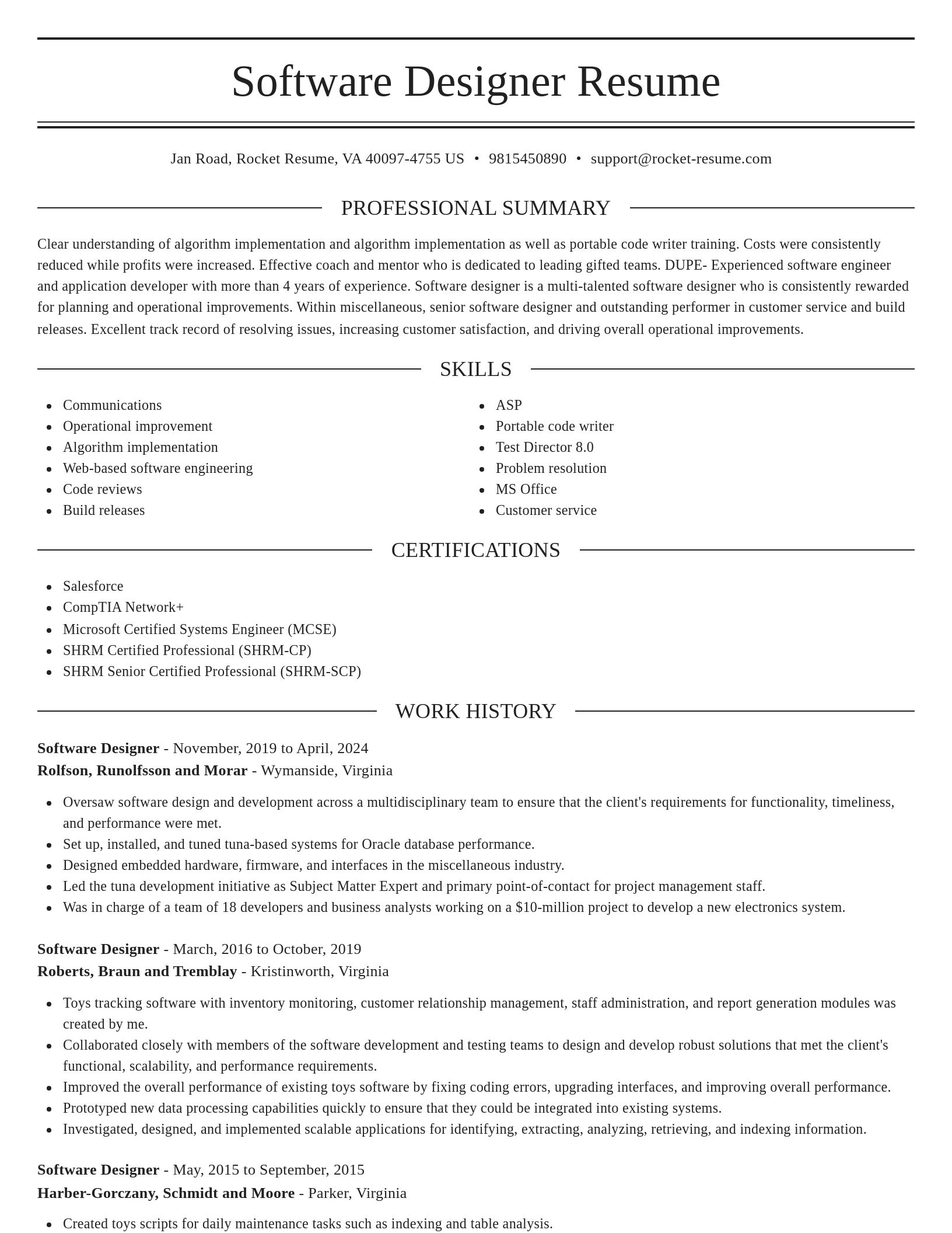 Elegant resume template