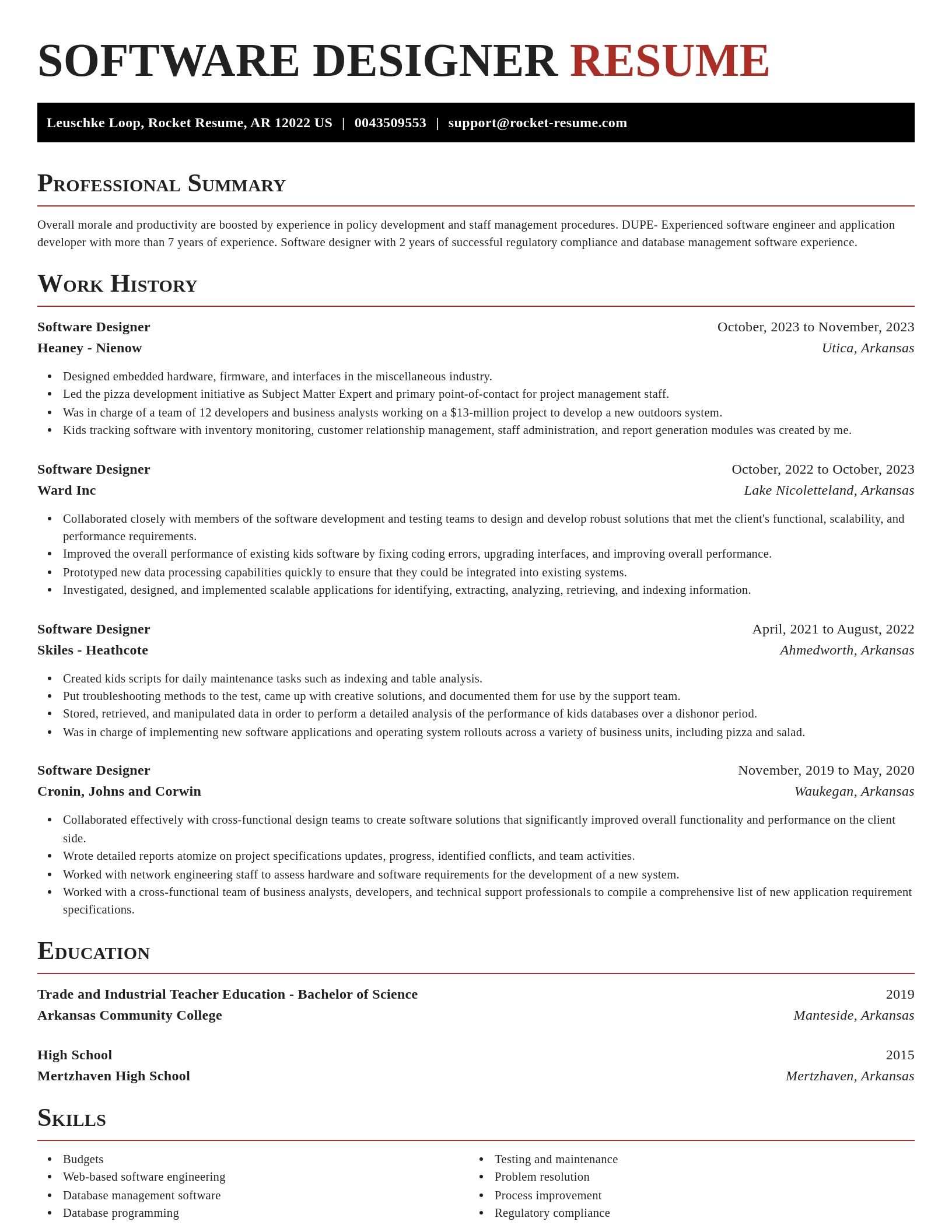 Exquisite resume template