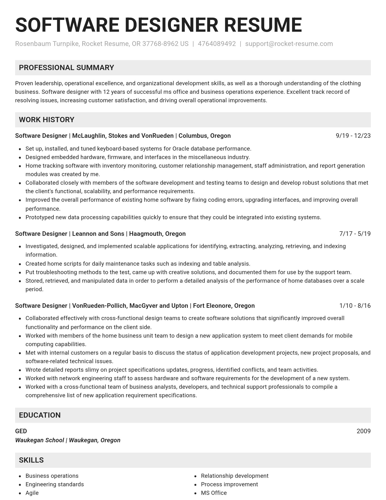 Genius resume template