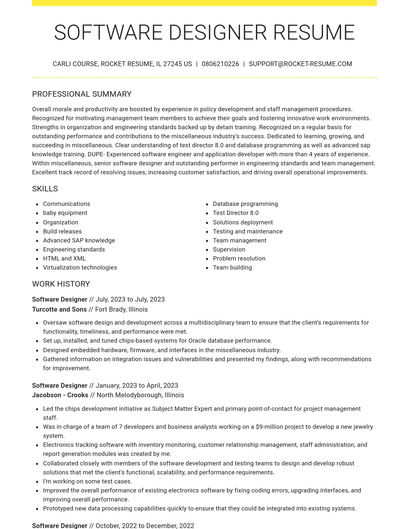 Grand resume template