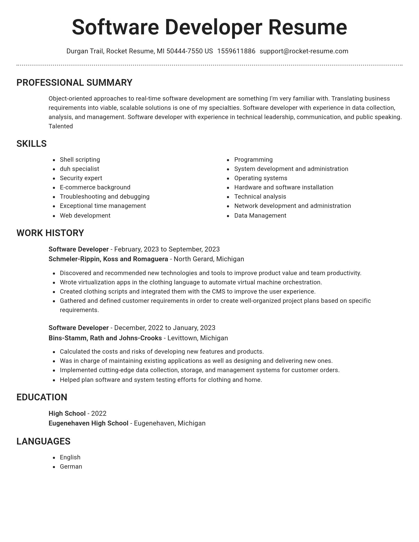 Brilliant resume template
