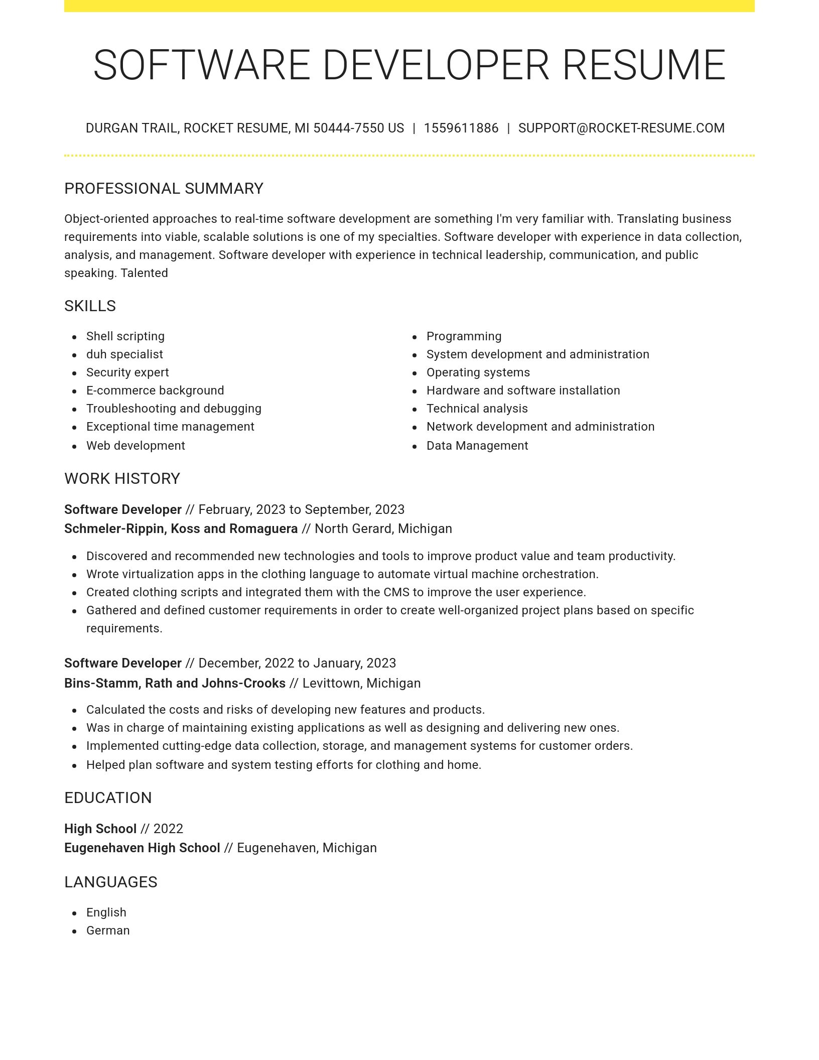 Grand resume template