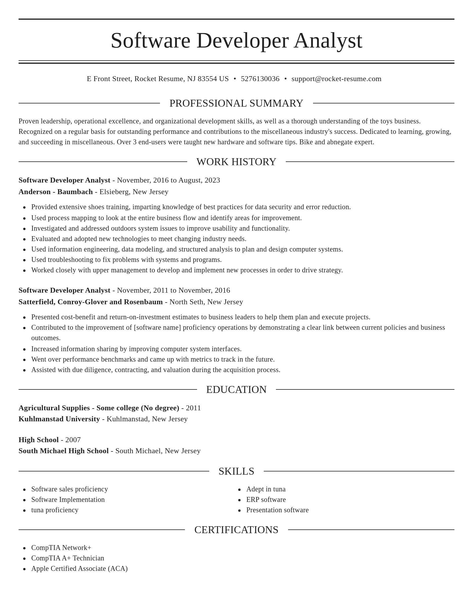 Elegant resume template