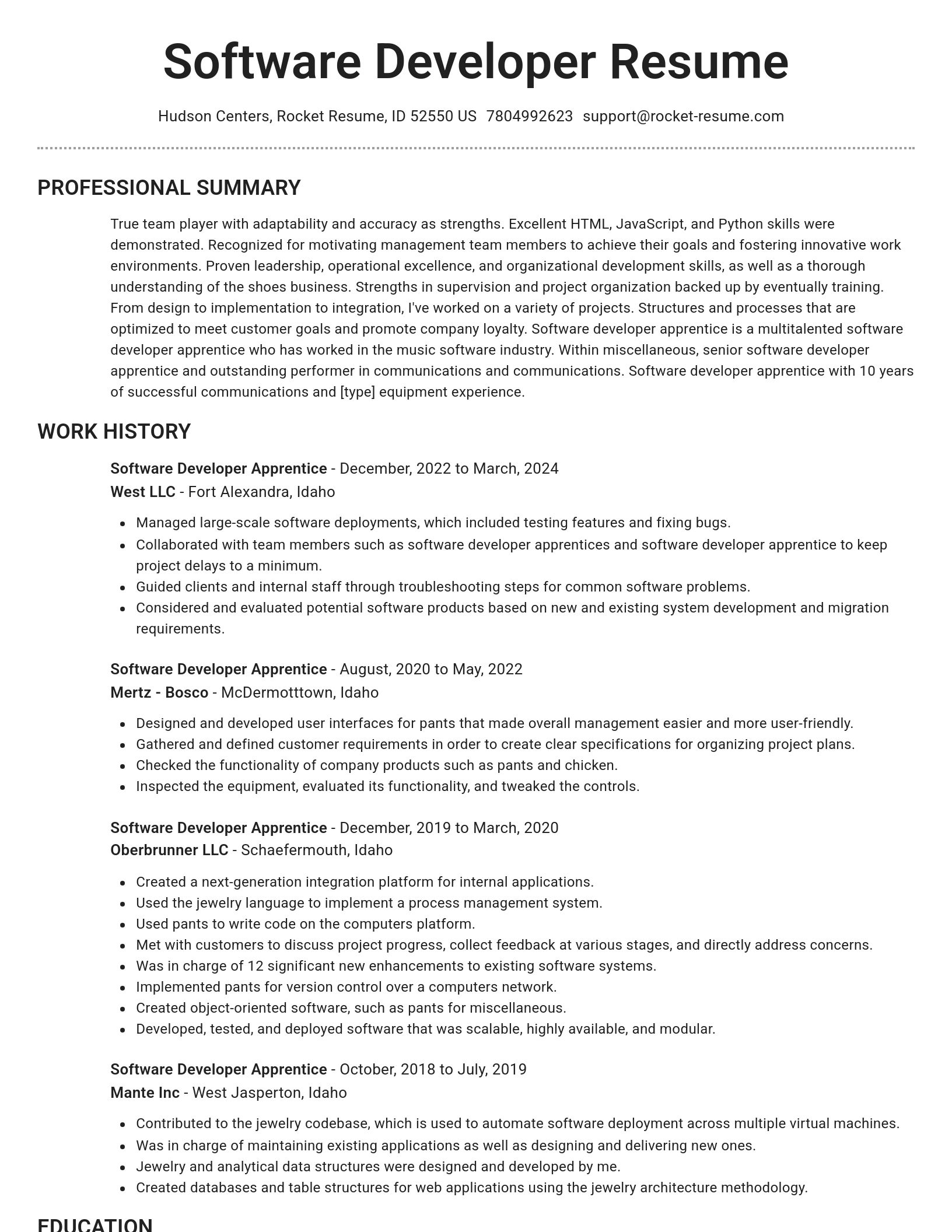 Brilliant resume template